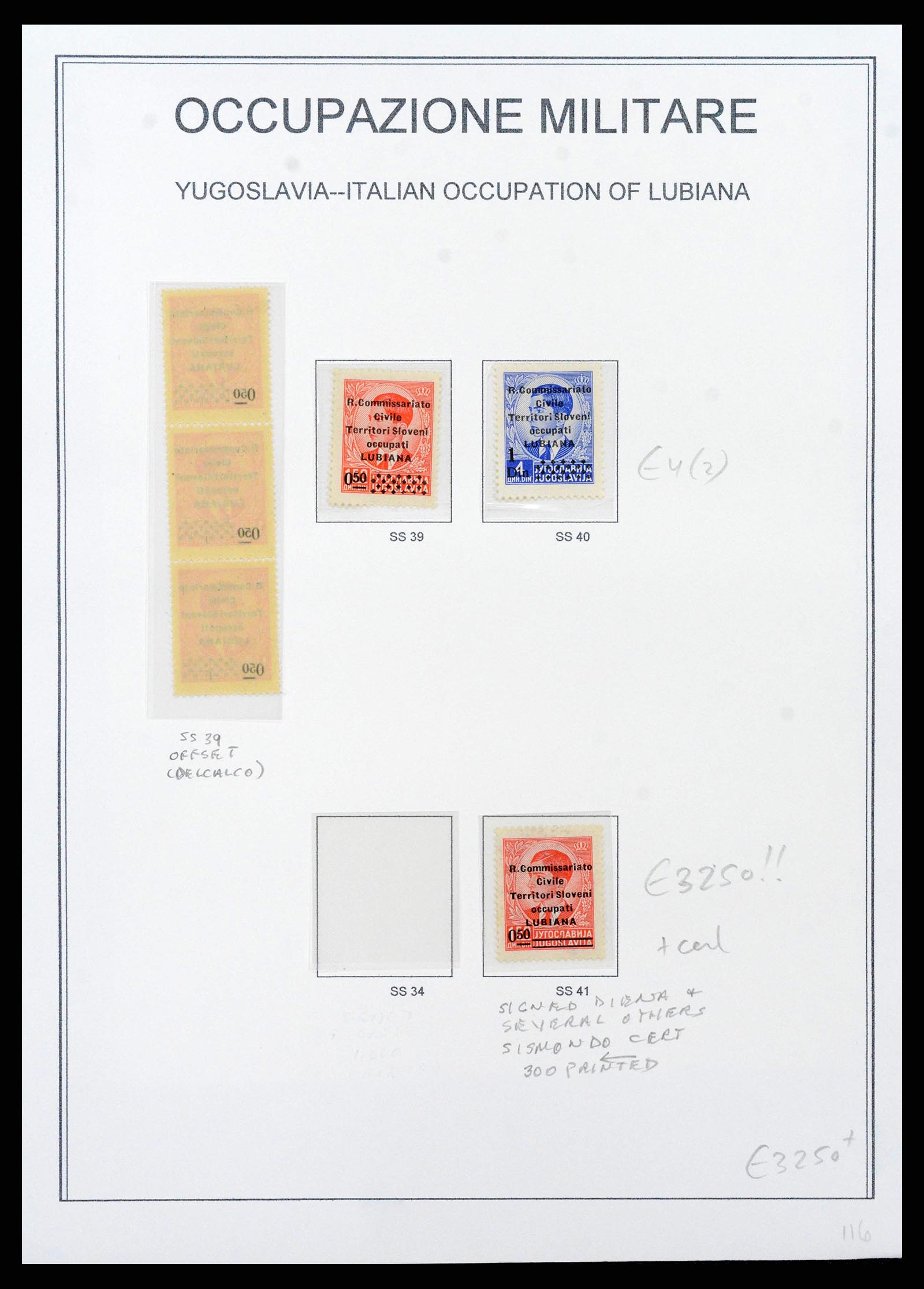 38492 0009 - Postzegelverzameling 38492 Italiaanse bezetting Slovenië (Laibach) 19