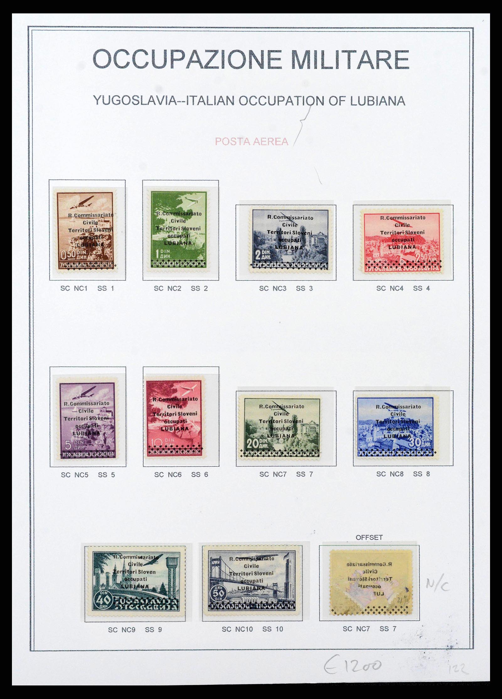 38492 0014 - Postzegelverzameling 38492 Italiaanse bezetting Slovenië (Laibach) 19