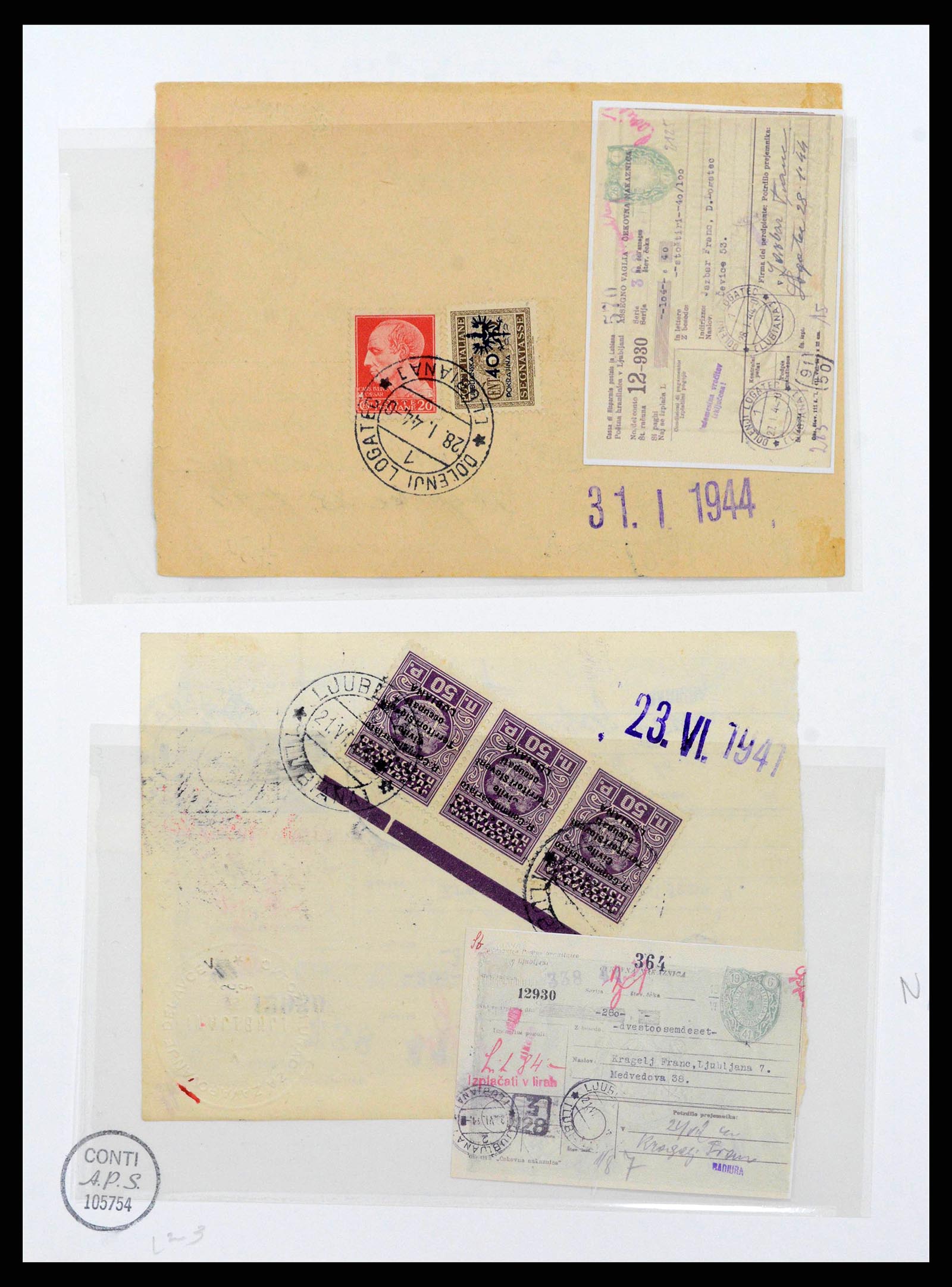 38492 0015 - Postzegelverzameling 38492 Italiaanse bezetting Slovenië (Laibach) 19