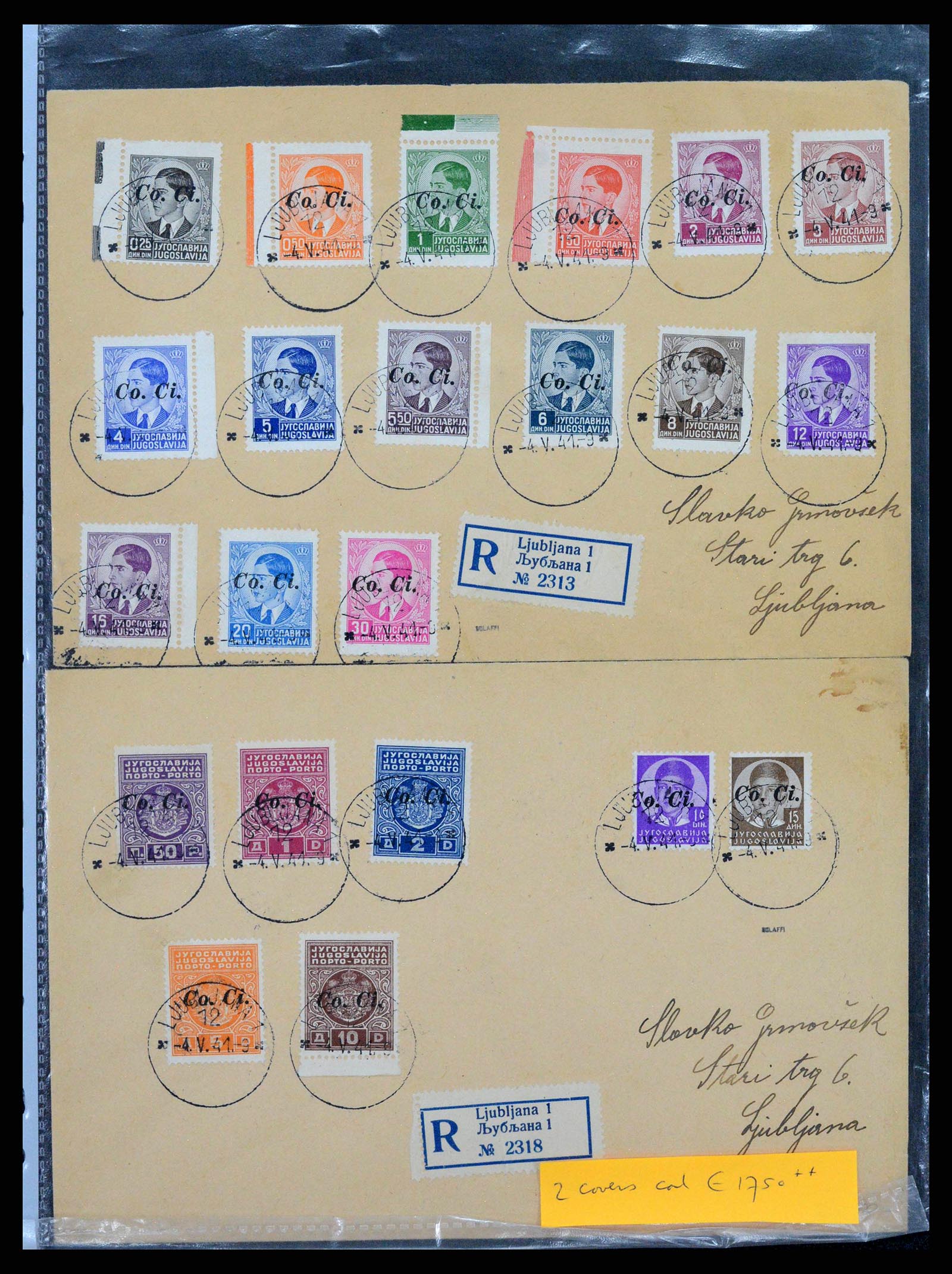 38492 0017 - Postzegelverzameling 38492 Italiaanse bezetting Slovenië (Laibach) 19