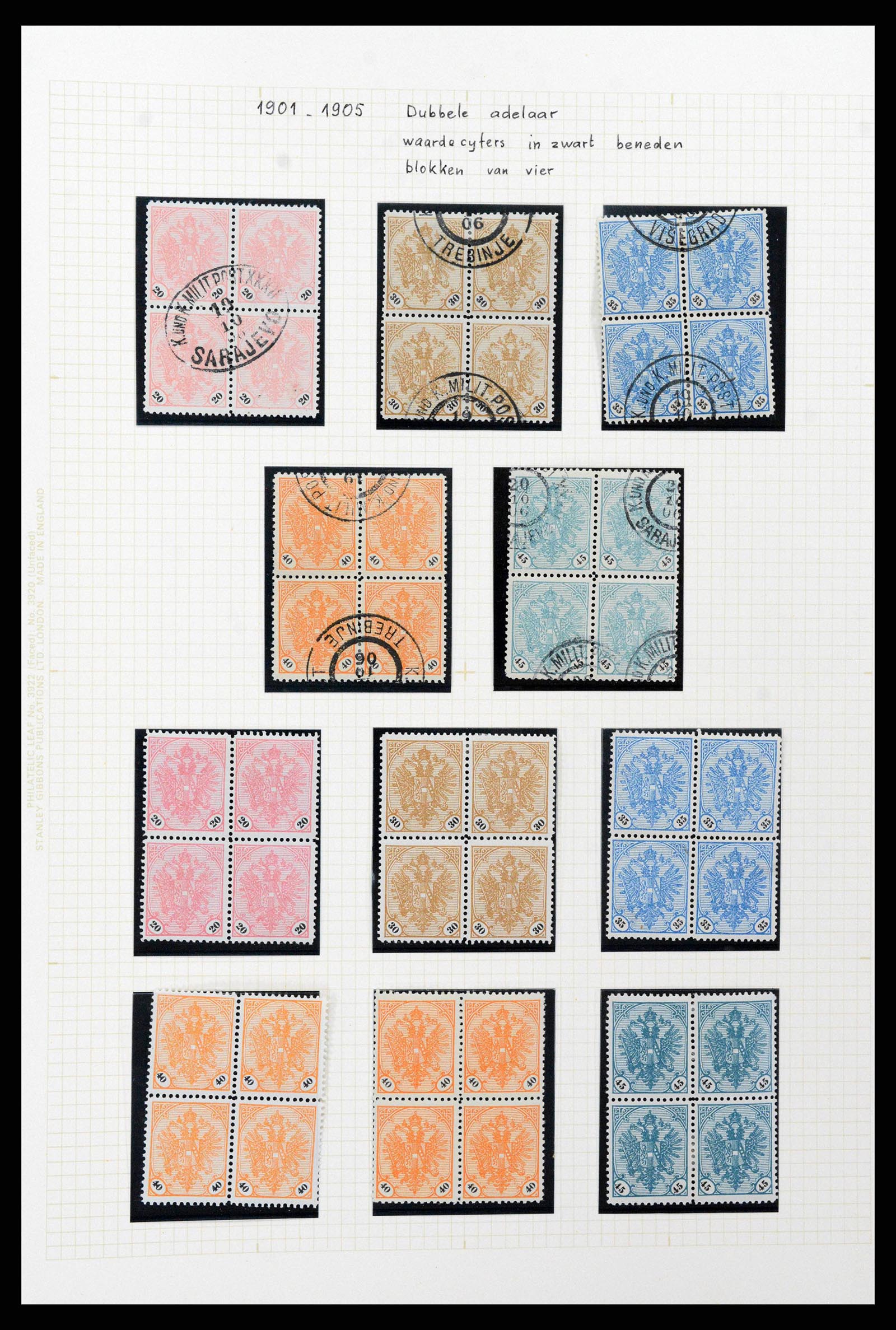 38500 0050 - Postzegelverzameling 38500 Bosnië speciaalverzameling 1879-1919.