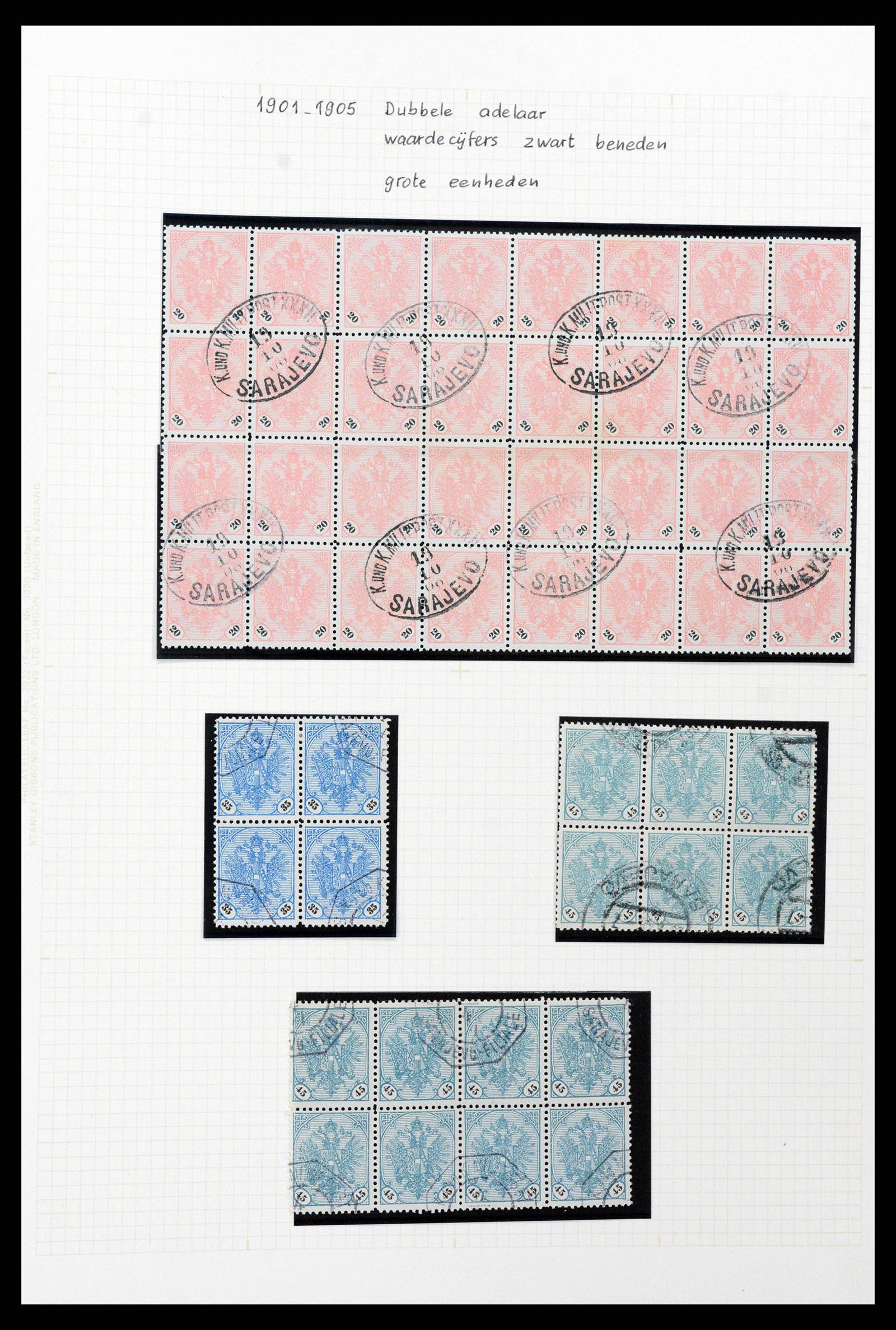 38500 0051 - Postzegelverzameling 38500 Bosnië speciaalverzameling 1879-1919.