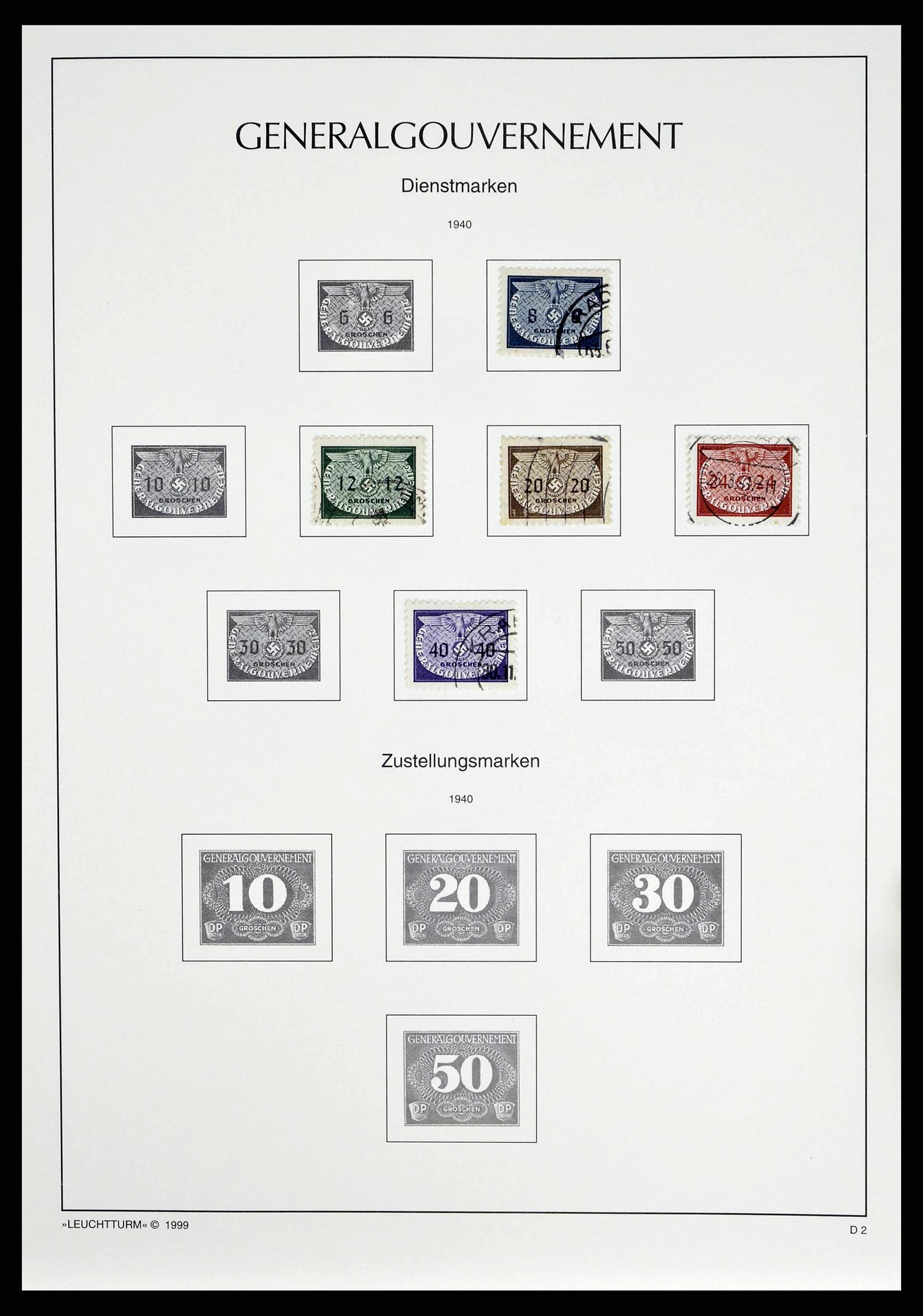 38501 0101 - Stamp collection 38501 German territories and occupations 1920-1945.