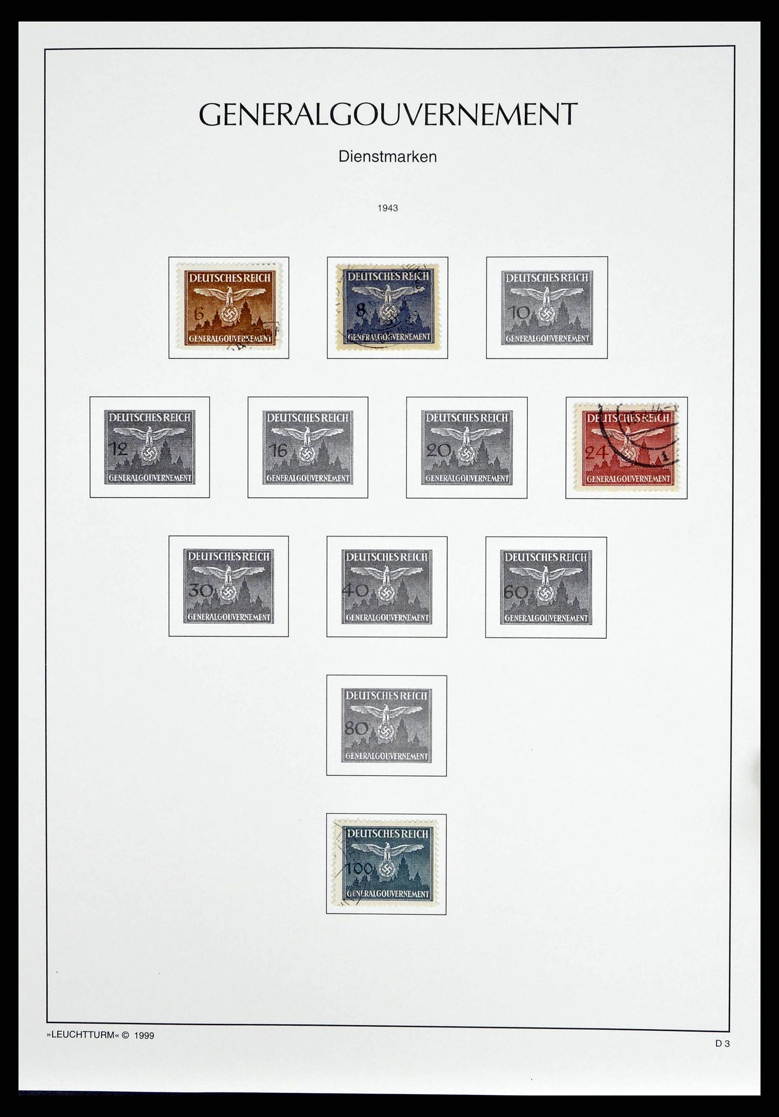 38501 0102 - Stamp collection 38501 German territories and occupations 1920-1945.