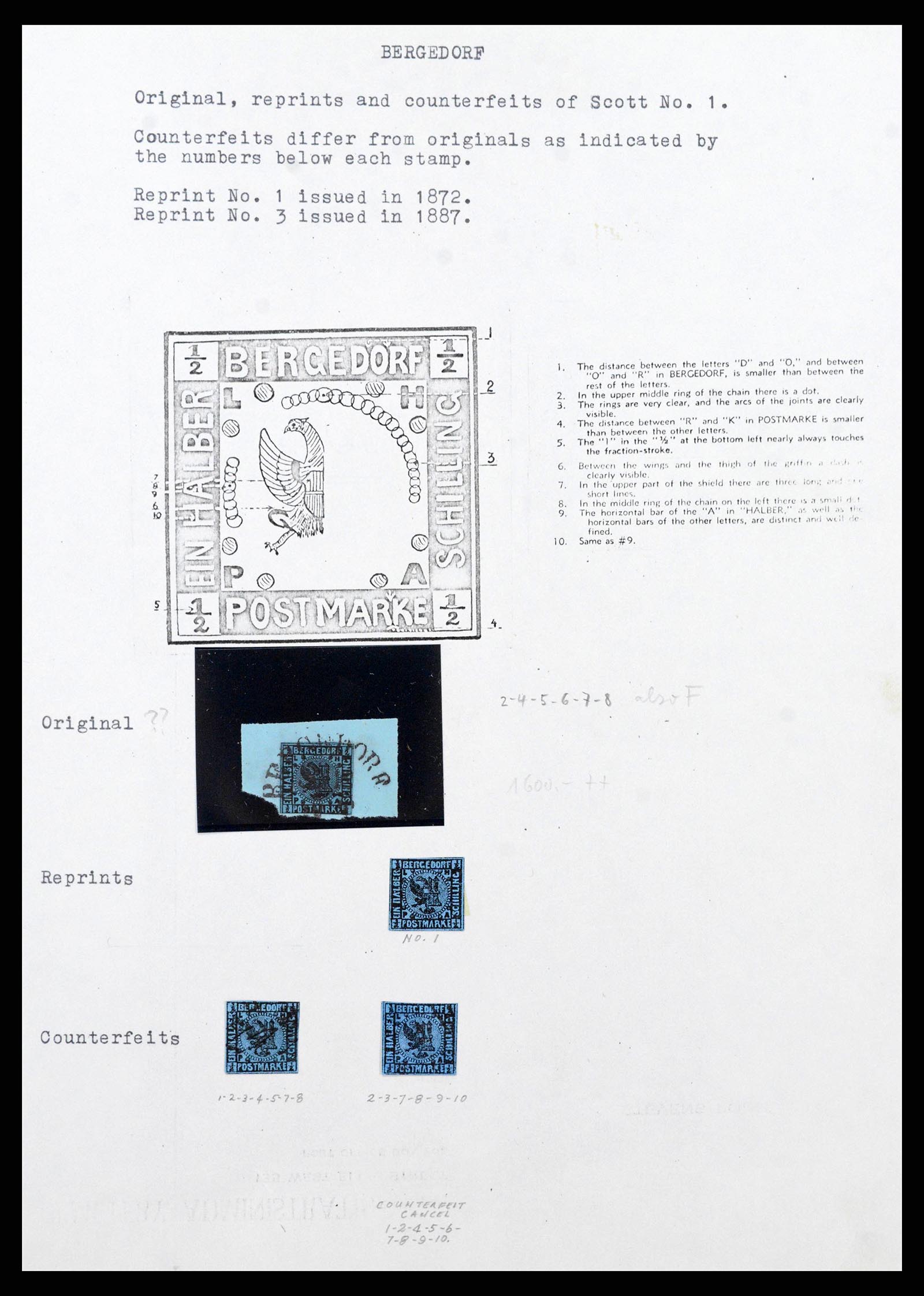 38502 0003 - Postzegelverzameling 38502 Oud Duitse Staten referentie verzameling.