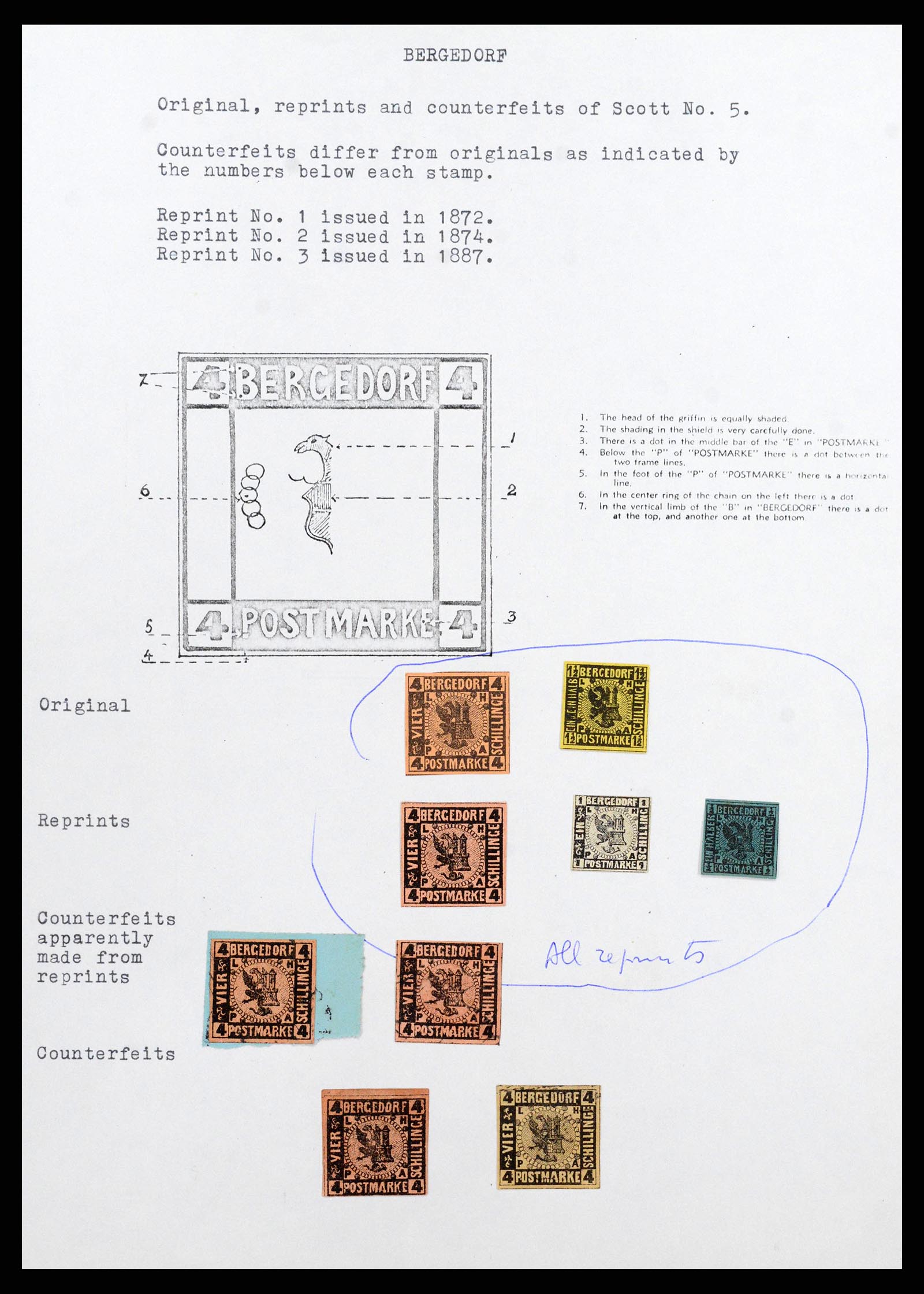 38502 0007 - Postzegelverzameling 38502 Oud Duitse Staten referentie verzameling.
