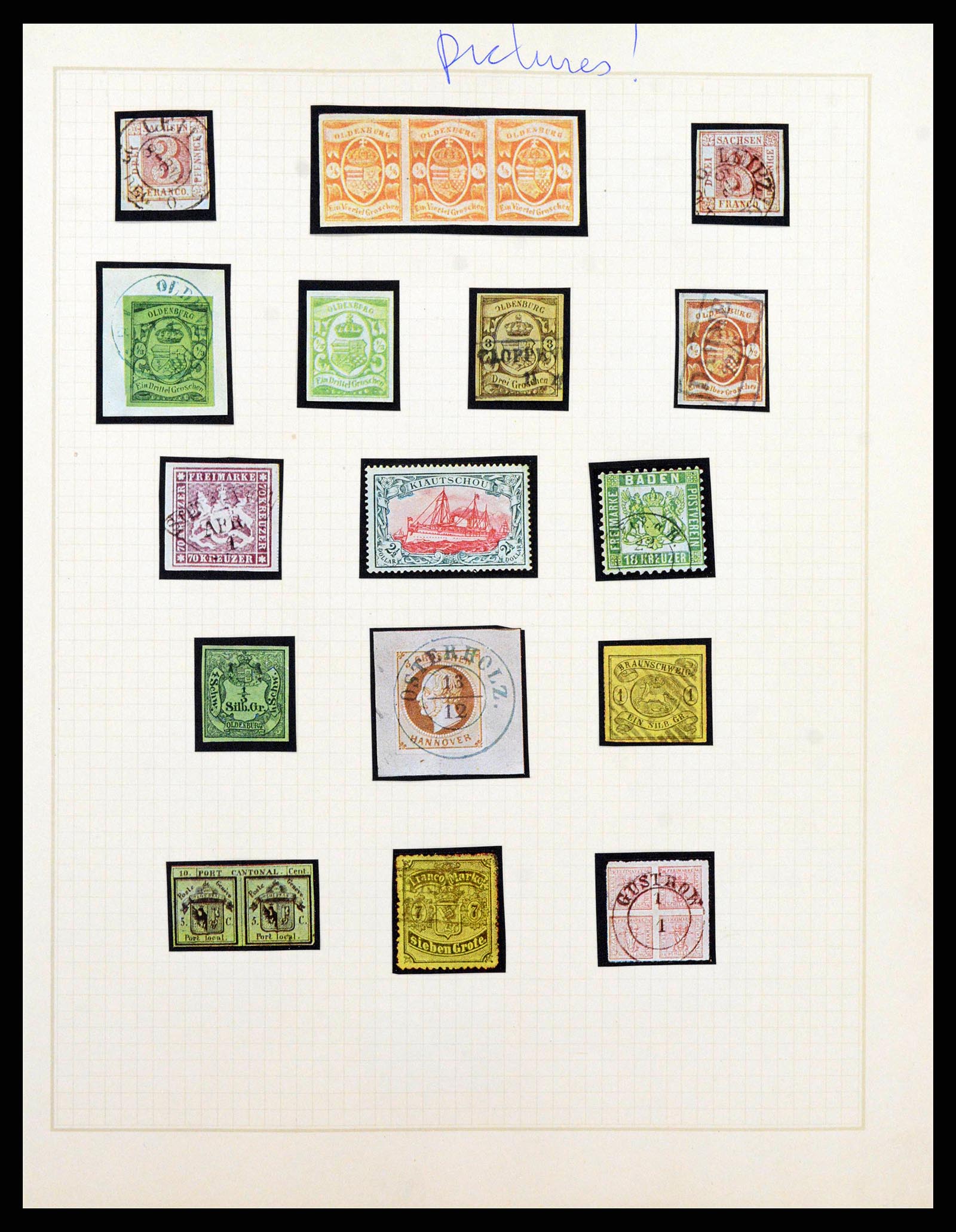 38502 0016 - Stamp collection 38502 Old German States reference collection.