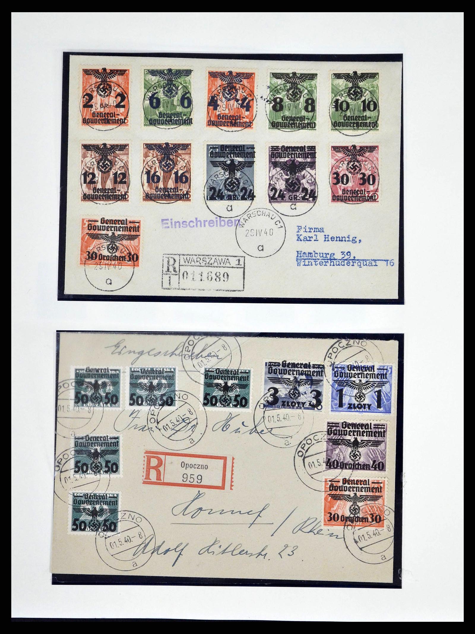 38505 0080 - Stamp collection 38505 German occupations 2nd world war 1939-1945.