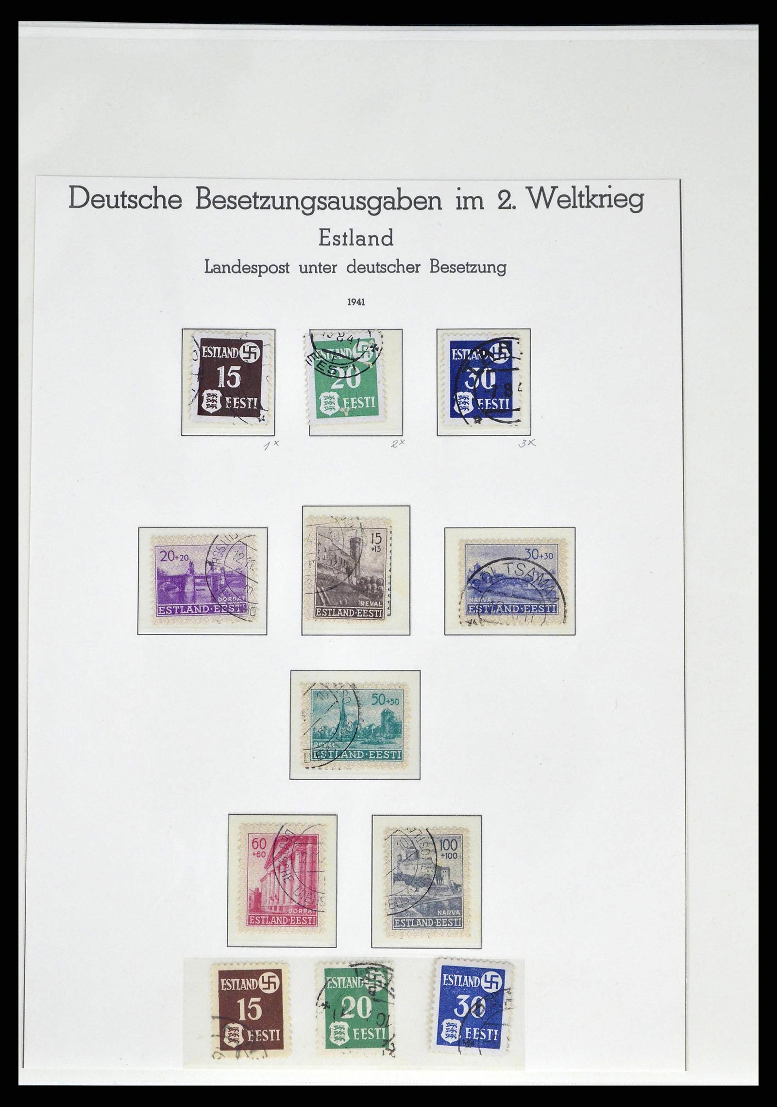 38505 0123 - Stamp collection 38505 German occupations 2nd world war 1939-1945.