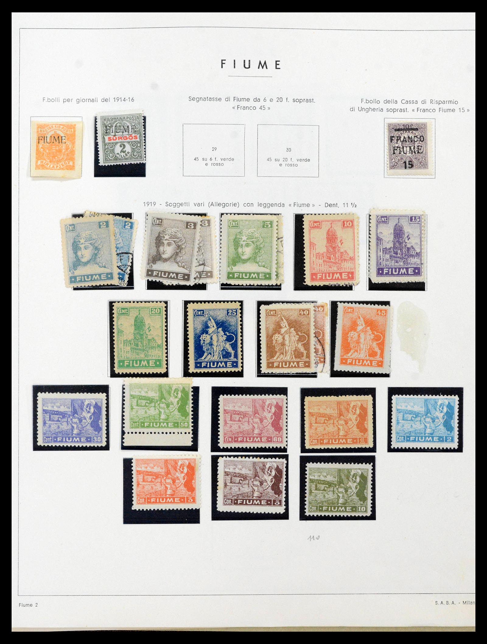 38506 0004 - Postzegelverzameling 38506 Fiume 1920-1924.