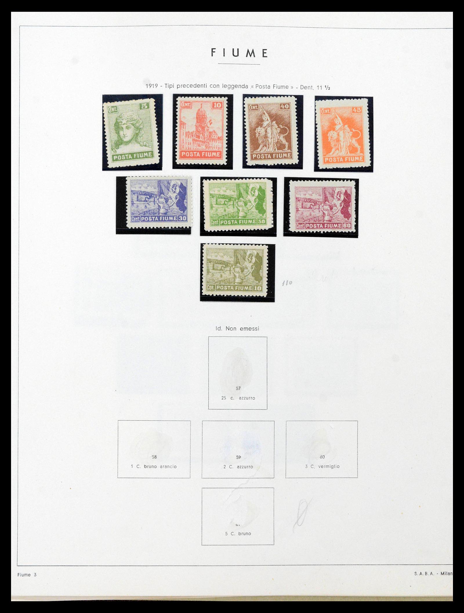 38506 0005 - Postzegelverzameling 38506 Fiume 1920-1924.