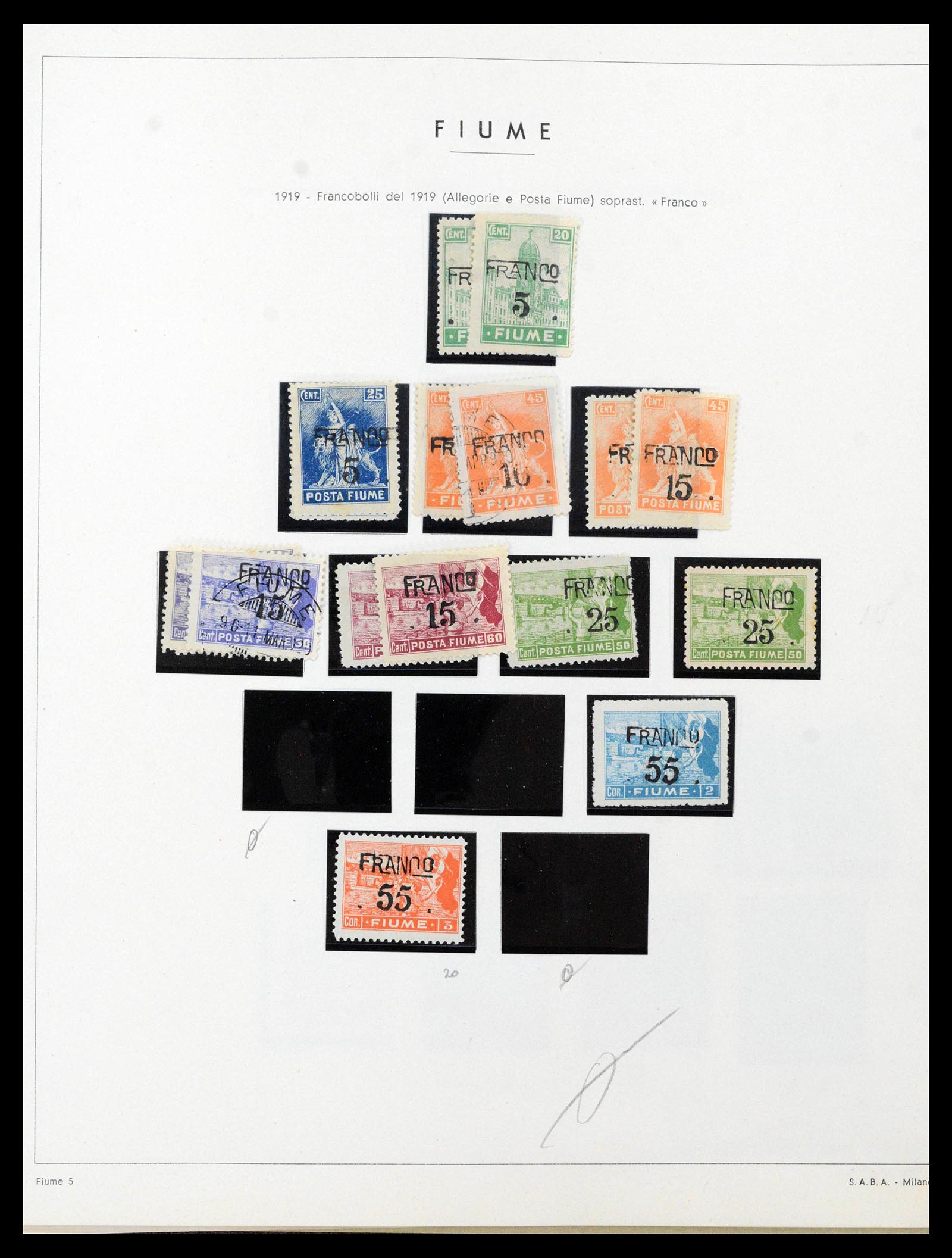 38506 0006 - Postzegelverzameling 38506 Fiume 1920-1924.