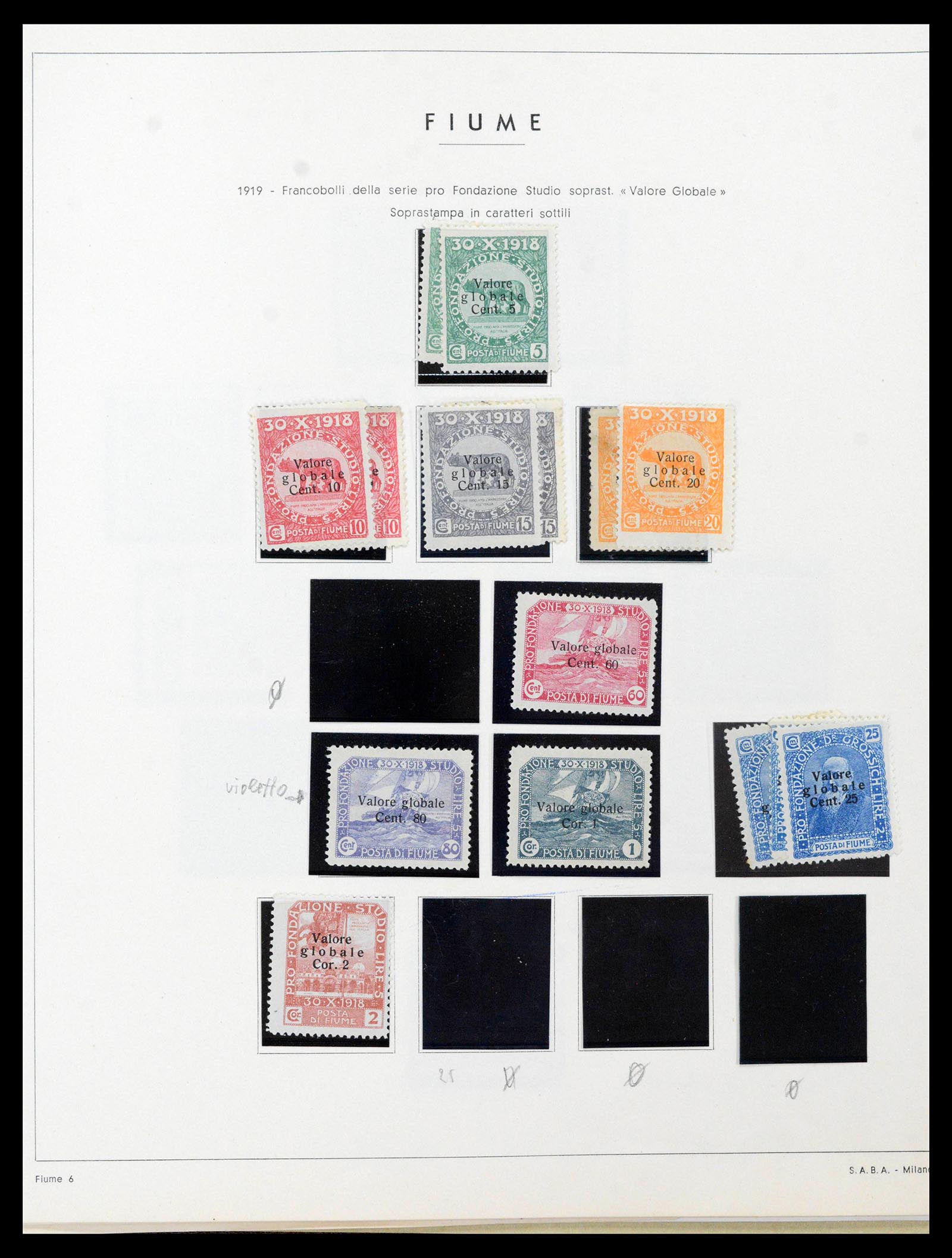 38506 0007 - Postzegelverzameling 38506 Fiume 1920-1924.