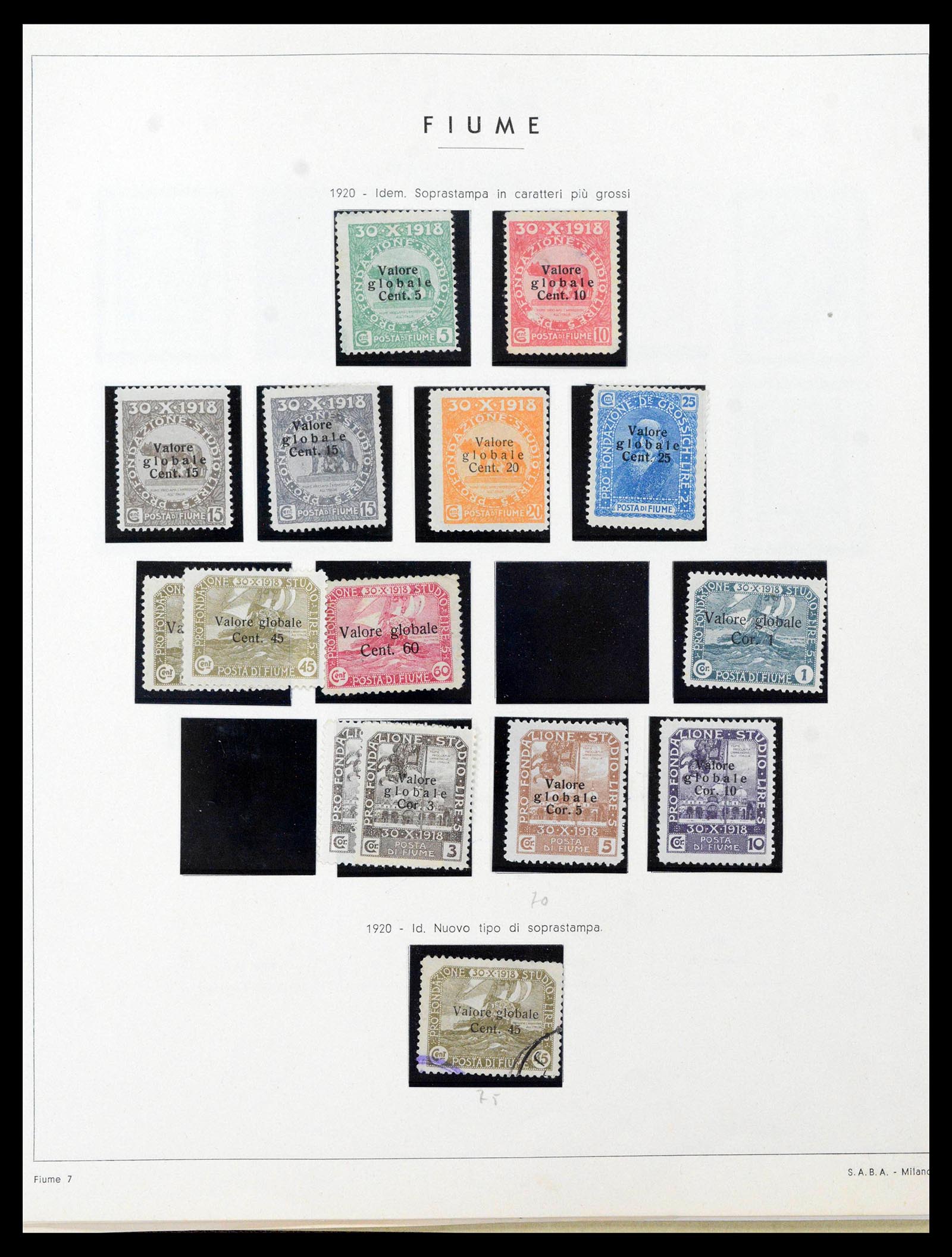38506 0008 - Postzegelverzameling 38506 Fiume 1920-1924.