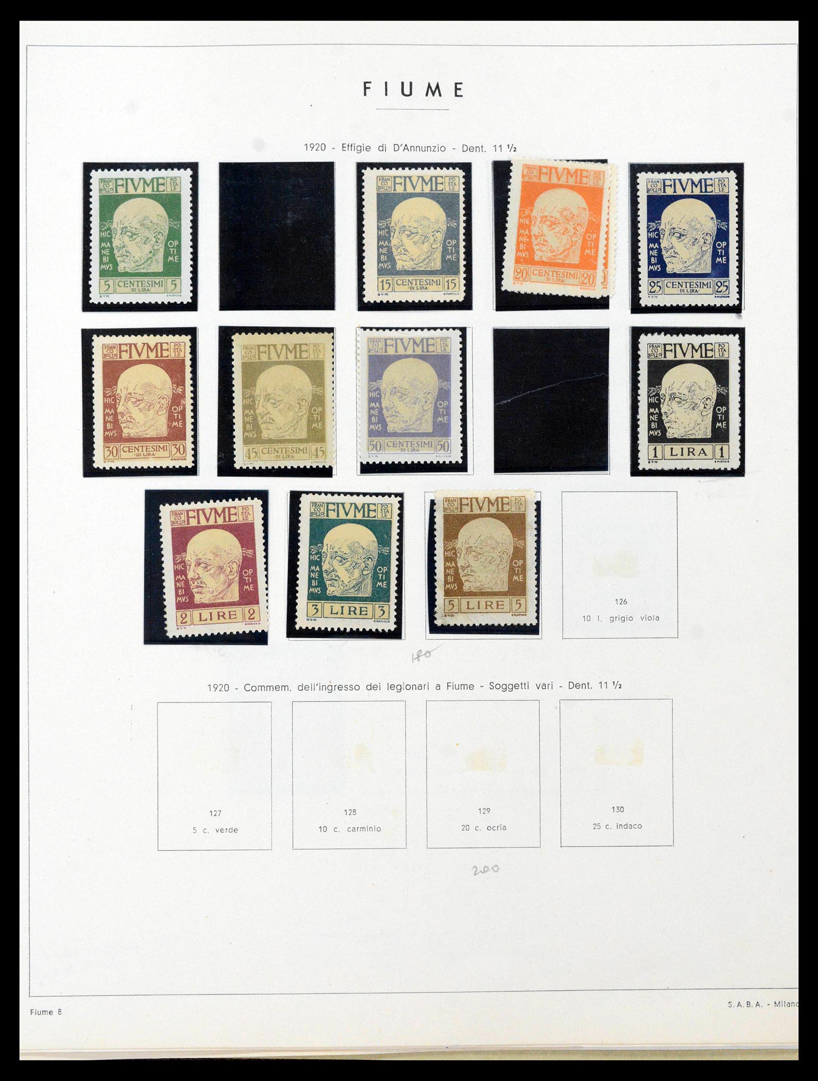38506 0009 - Postzegelverzameling 38506 Fiume 1920-1924.