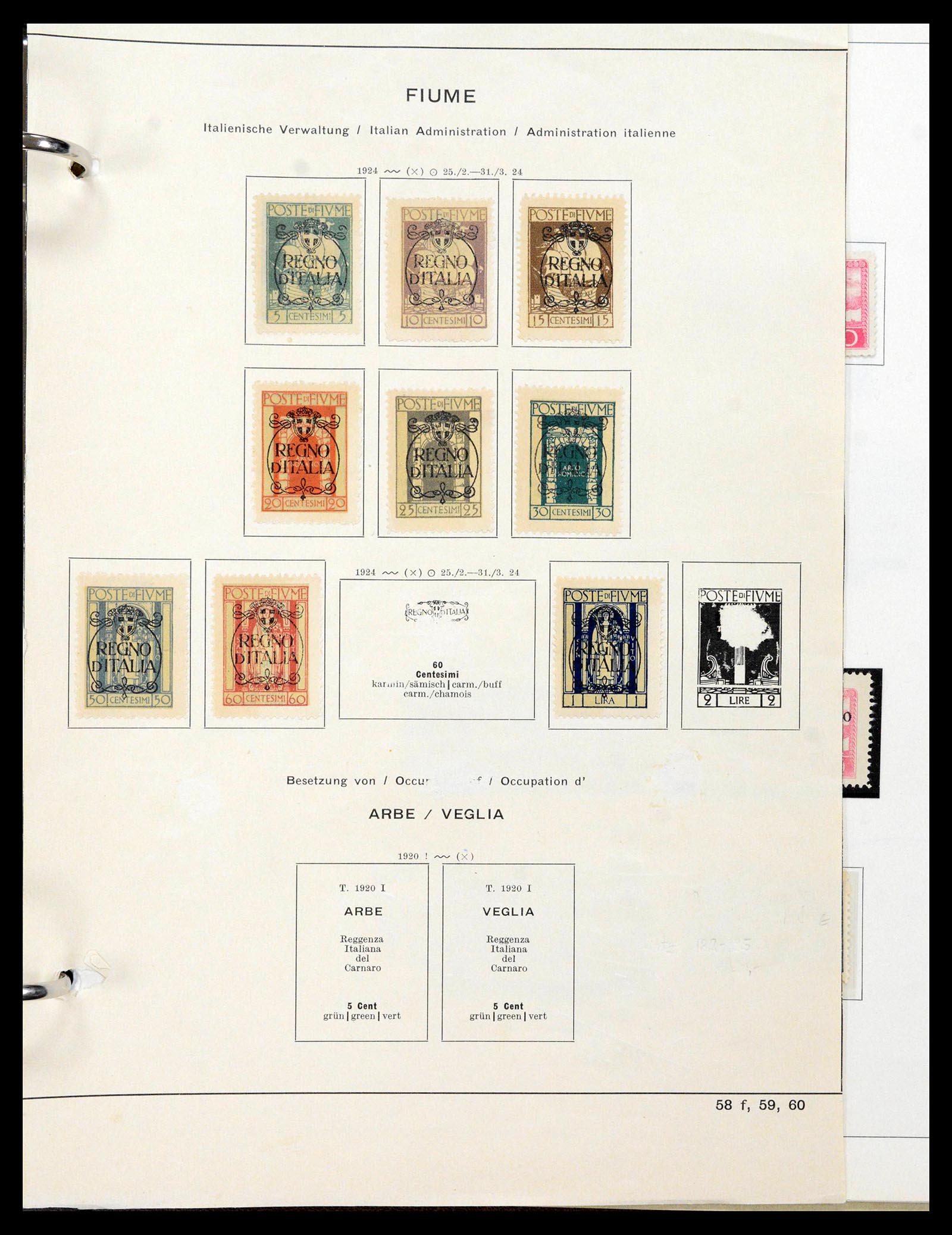 38506 0016 - Postzegelverzameling 38506 Fiume 1920-1924.