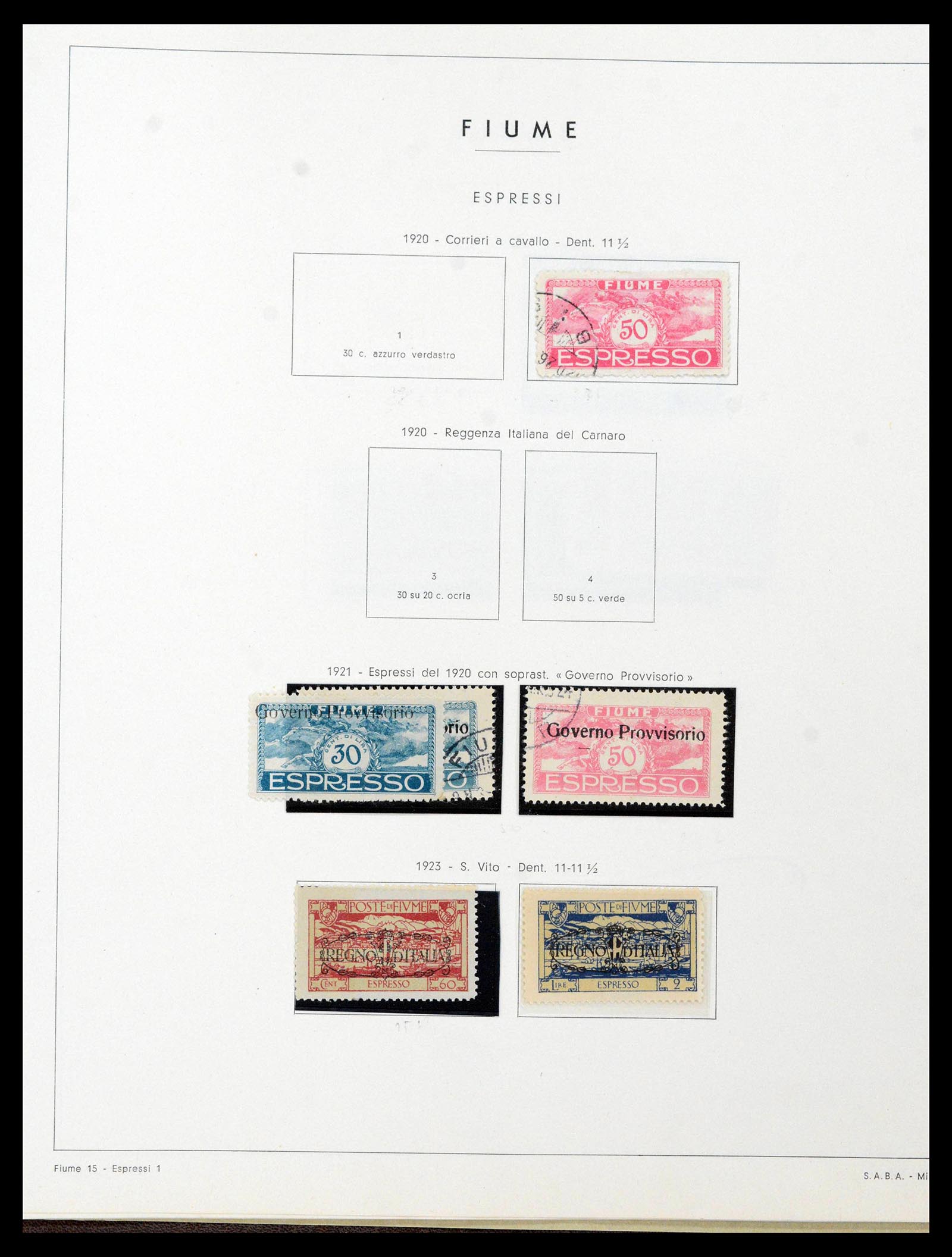 38506 0017 - Postzegelverzameling 38506 Fiume 1920-1924.