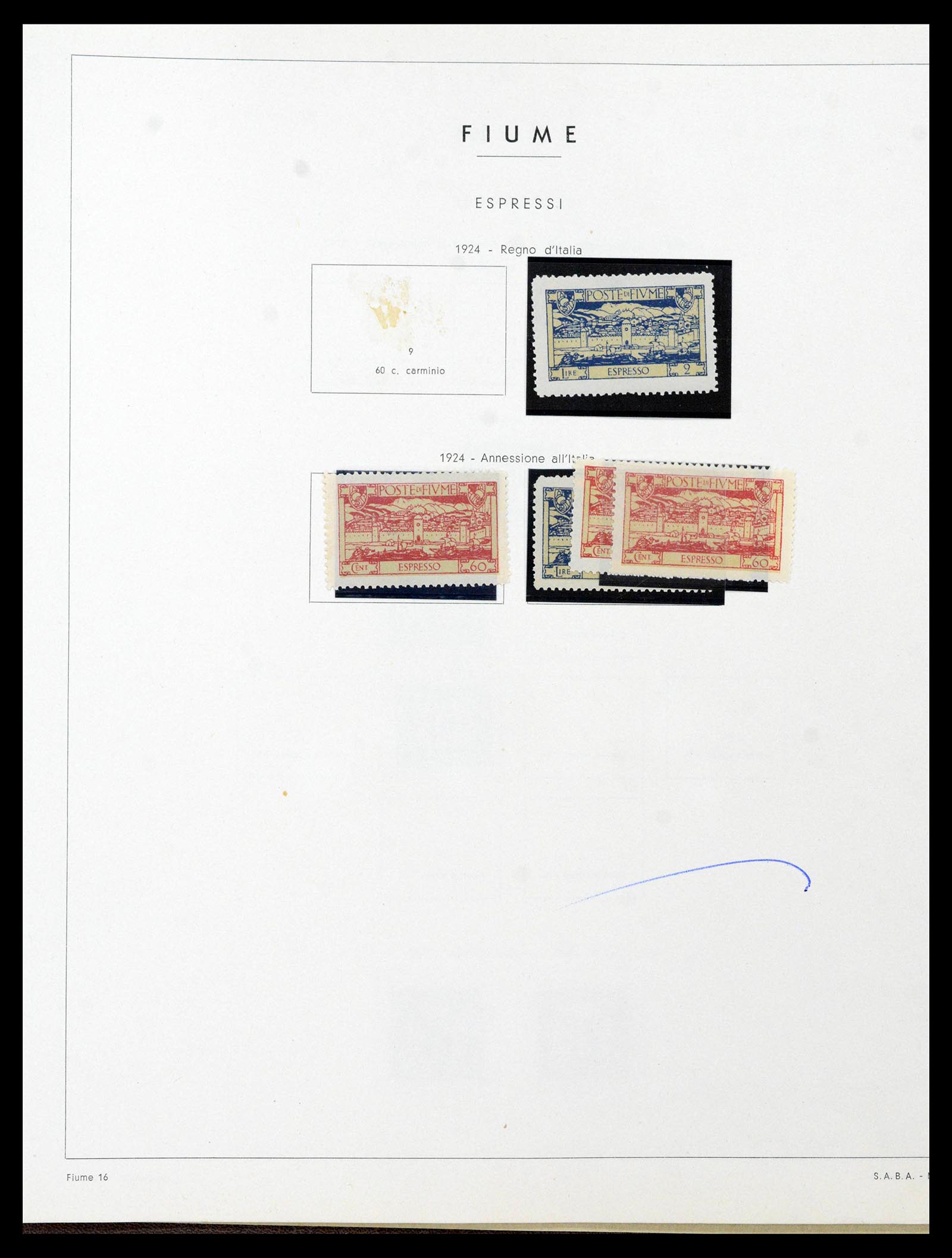 38506 0018 - Postzegelverzameling 38506 Fiume 1920-1924.