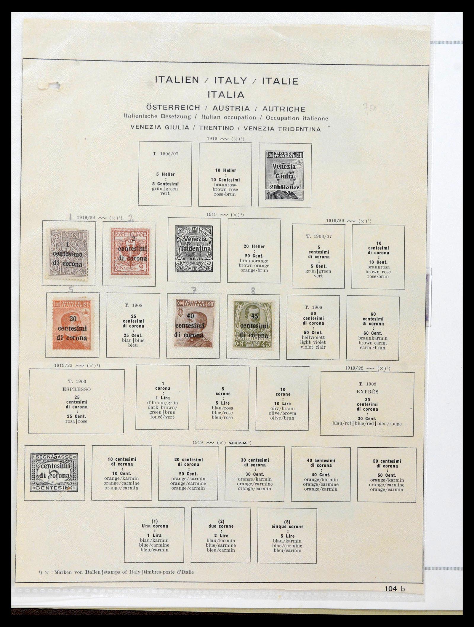 38506 0020 - Postzegelverzameling 38506 Fiume 1920-1924.
