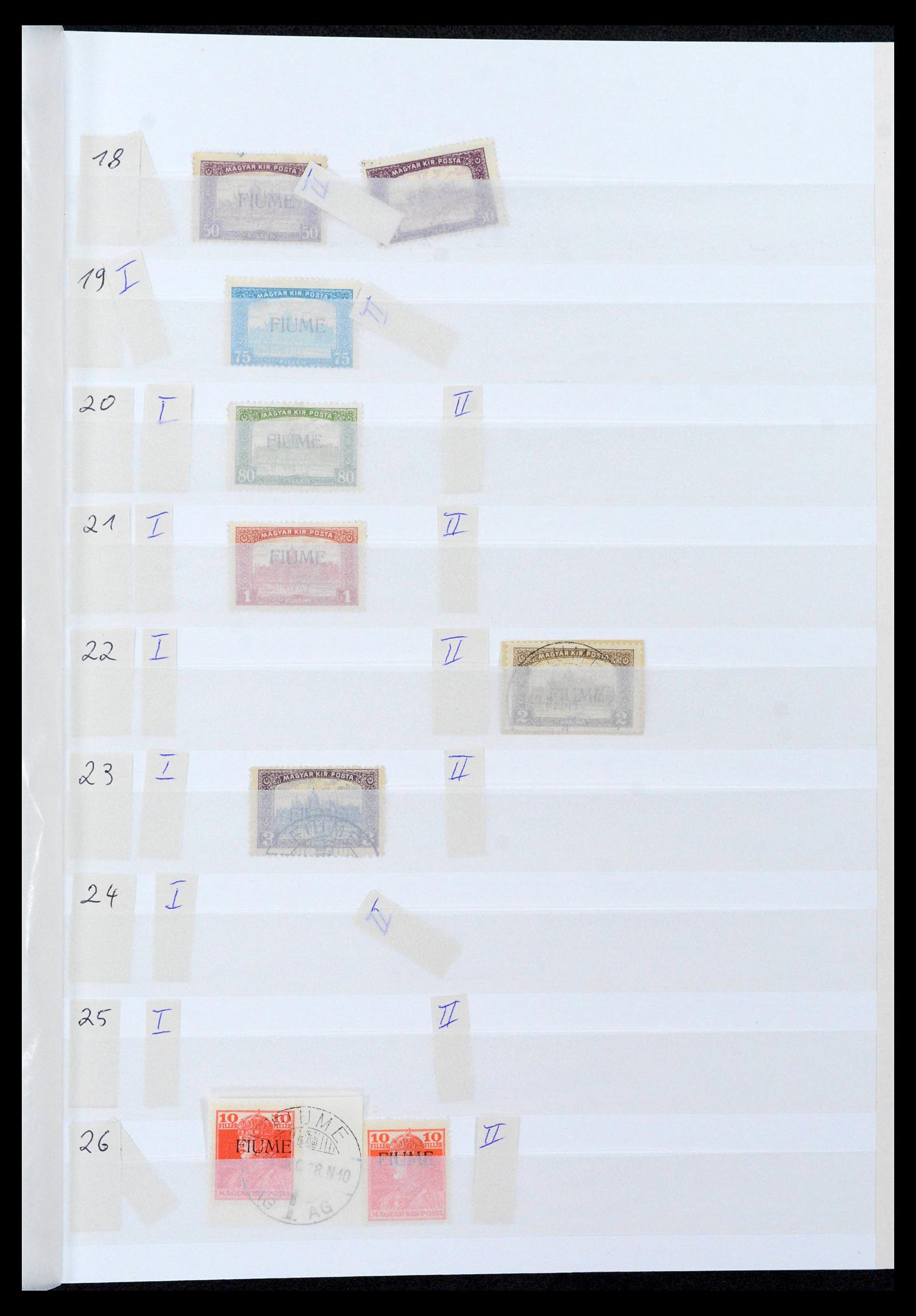 38506 0025 - Postzegelverzameling 38506 Fiume 1920-1924.