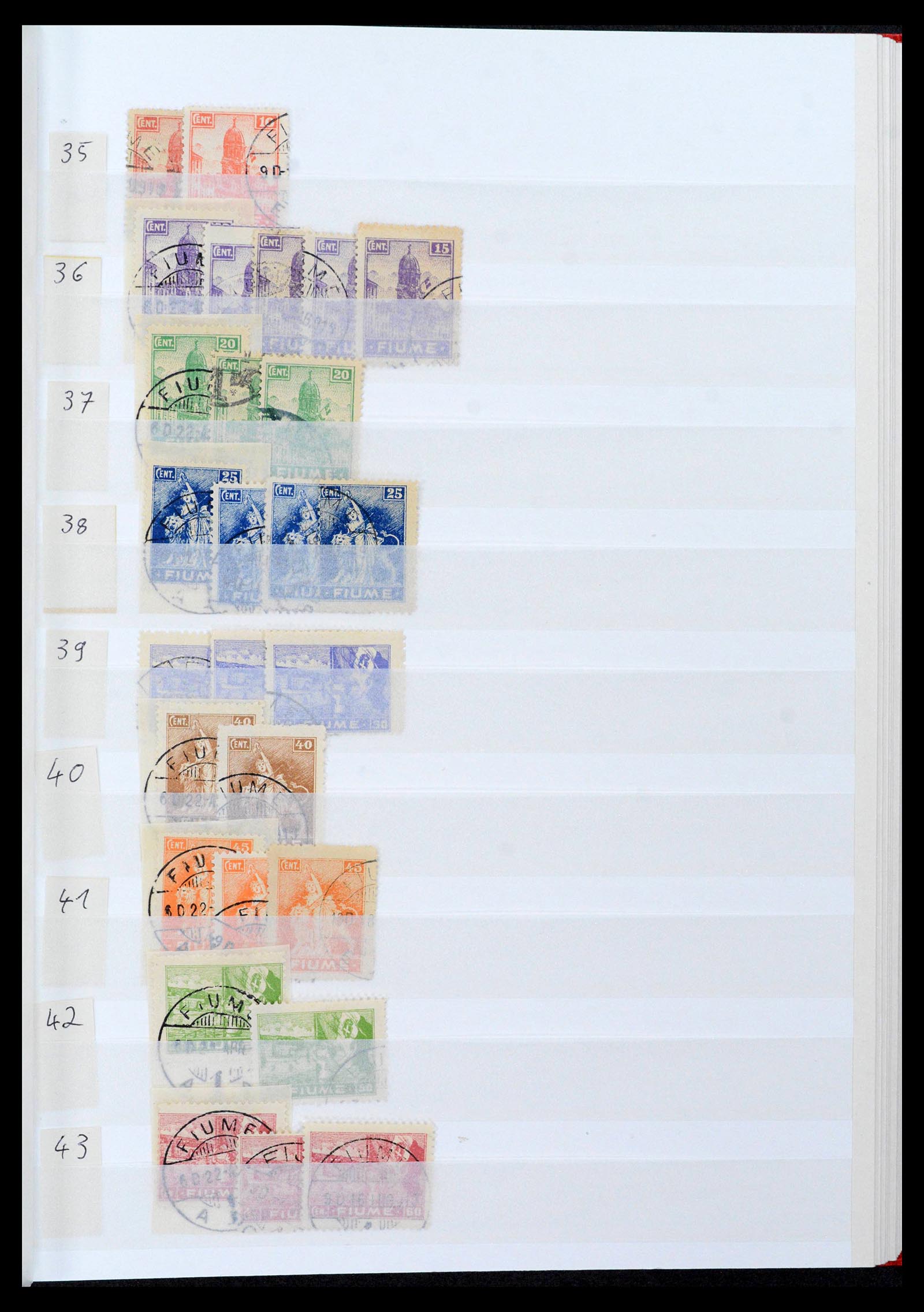 38506 0027 - Postzegelverzameling 38506 Fiume 1920-1924.