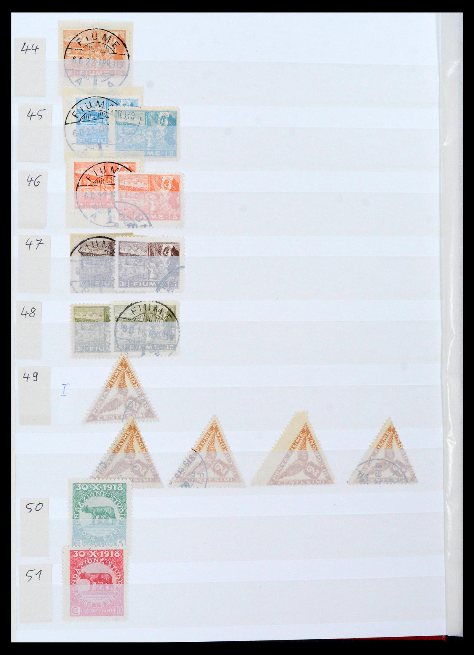 38506 0028 - Postzegelverzameling 38506 Fiume 1920-1924.