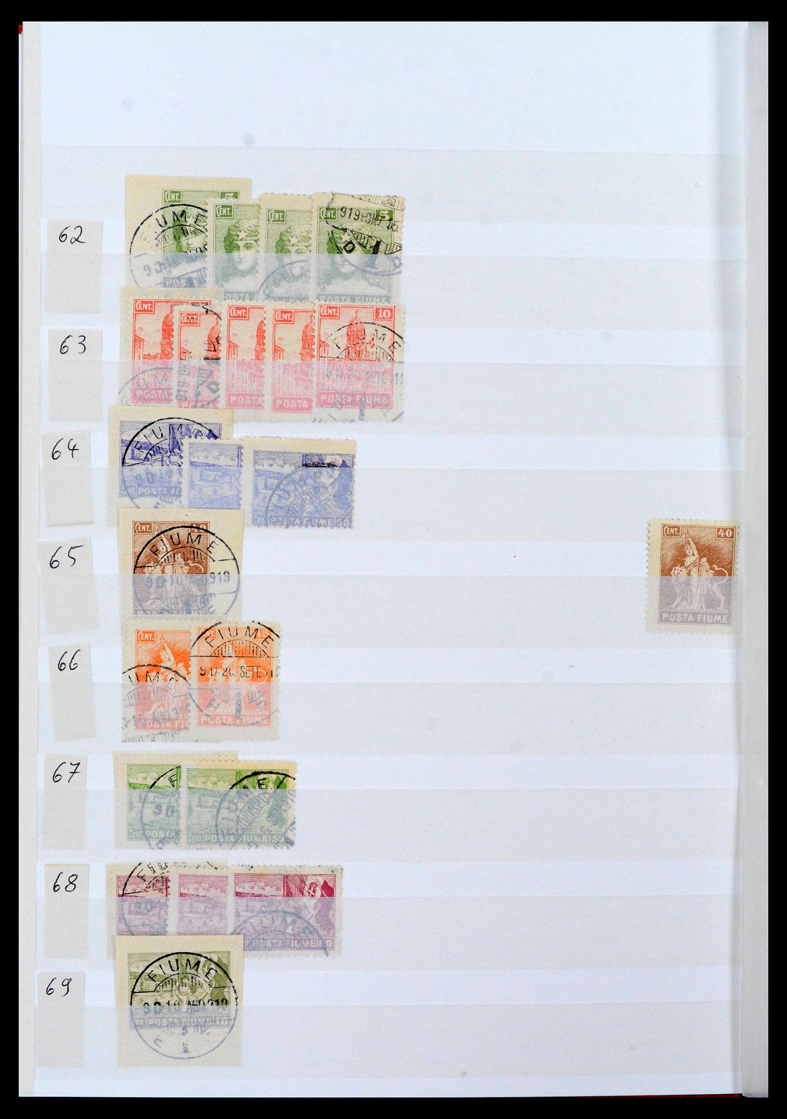 38506 0030 - Postzegelverzameling 38506 Fiume 1920-1924.