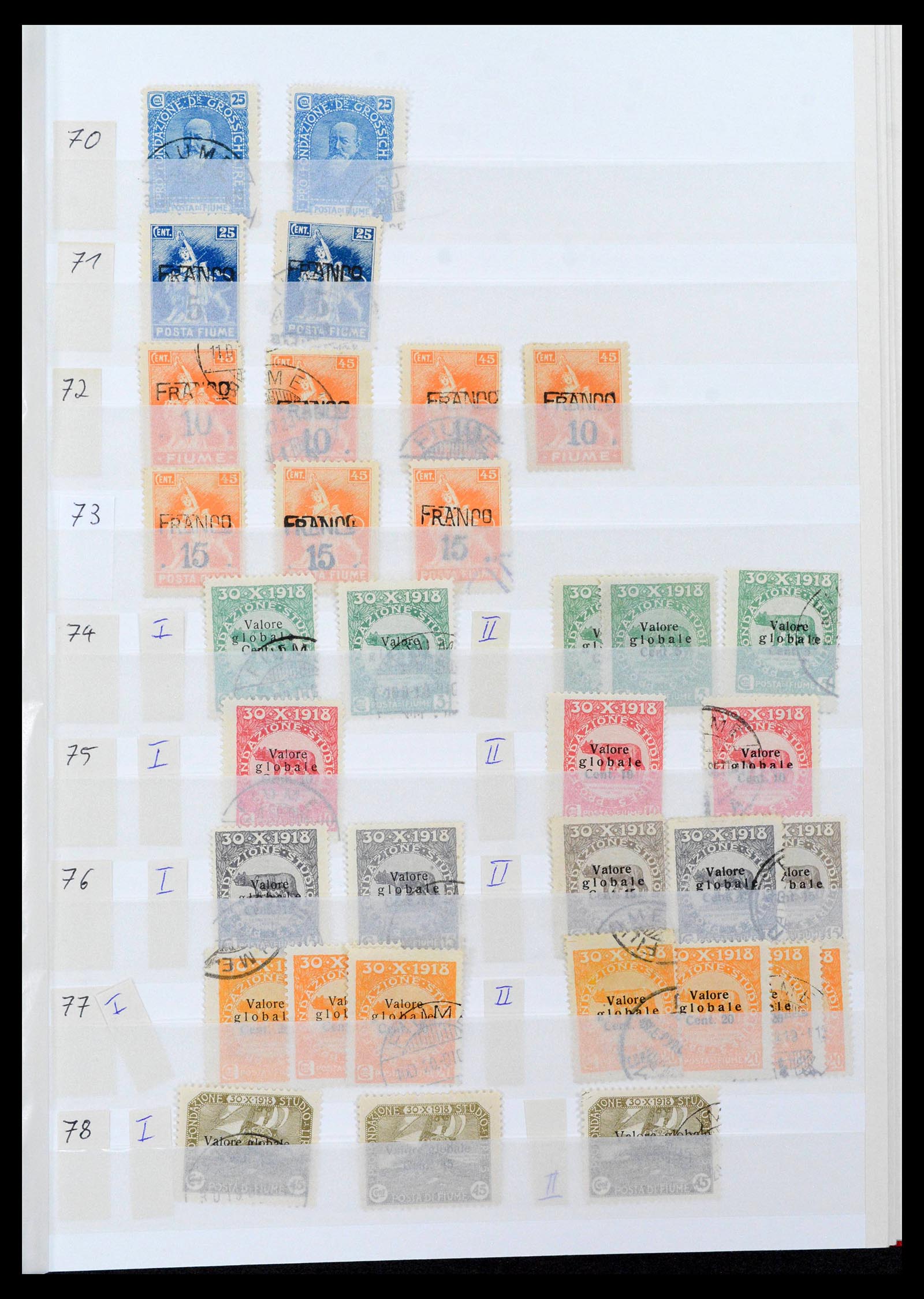 38506 0031 - Postzegelverzameling 38506 Fiume 1920-1924.