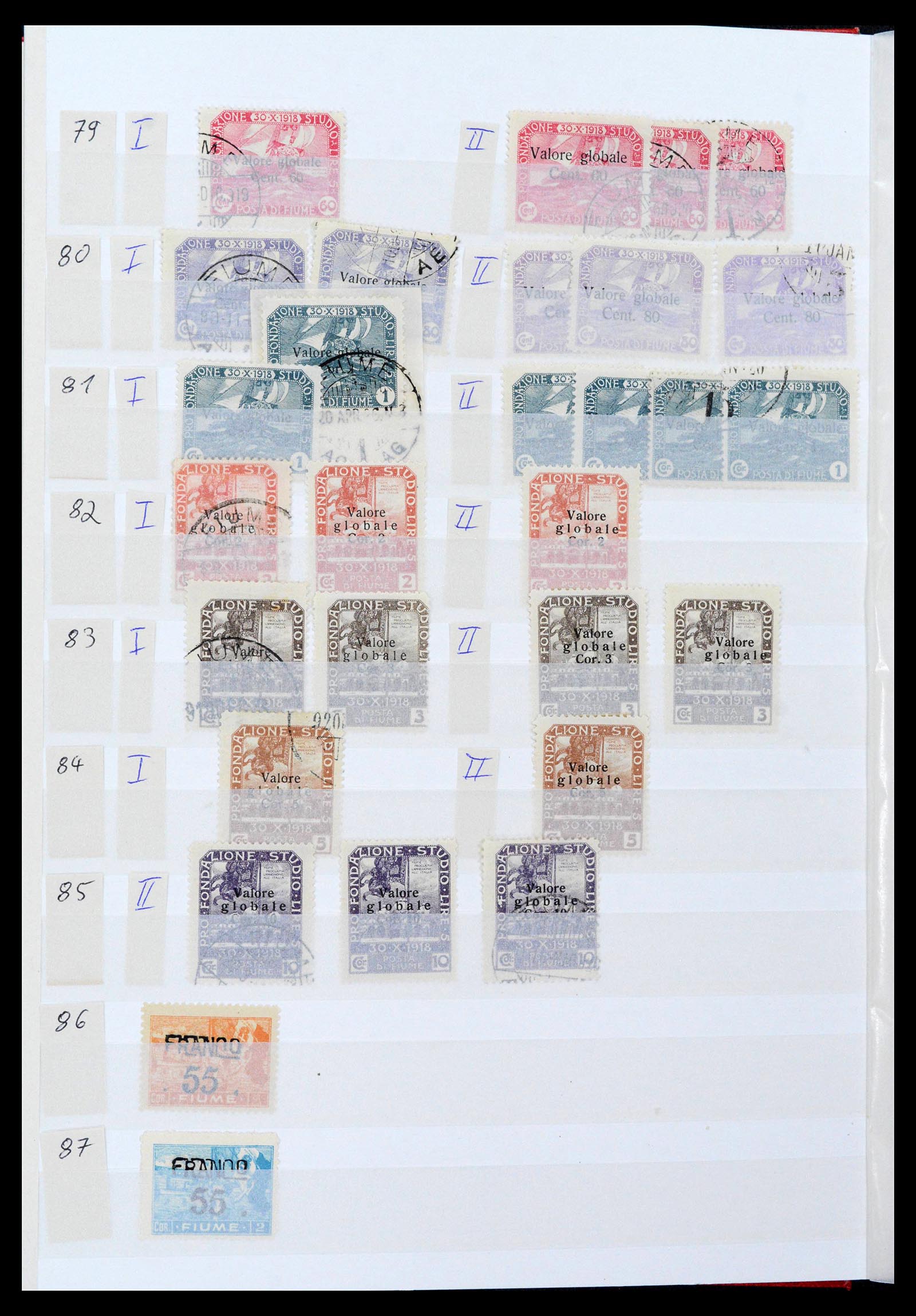 38506 0032 - Postzegelverzameling 38506 Fiume 1920-1924.