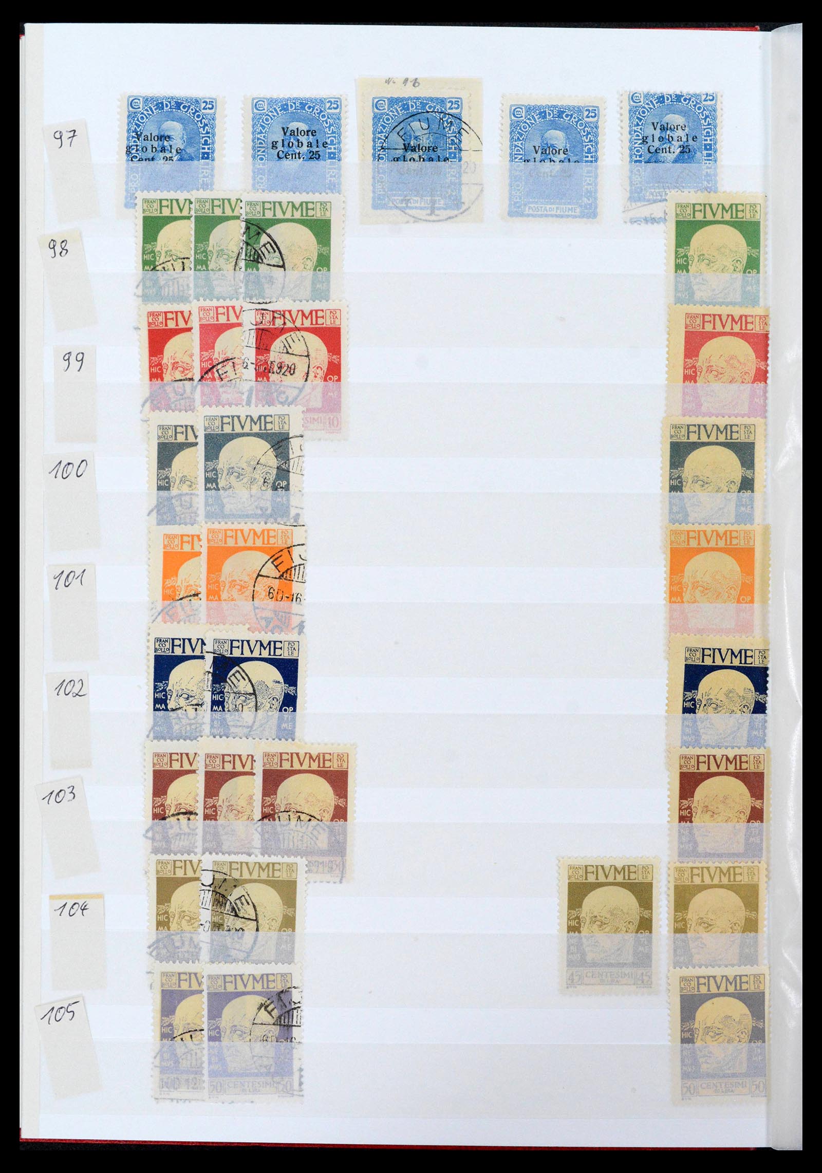 38506 0034 - Postzegelverzameling 38506 Fiume 1920-1924.