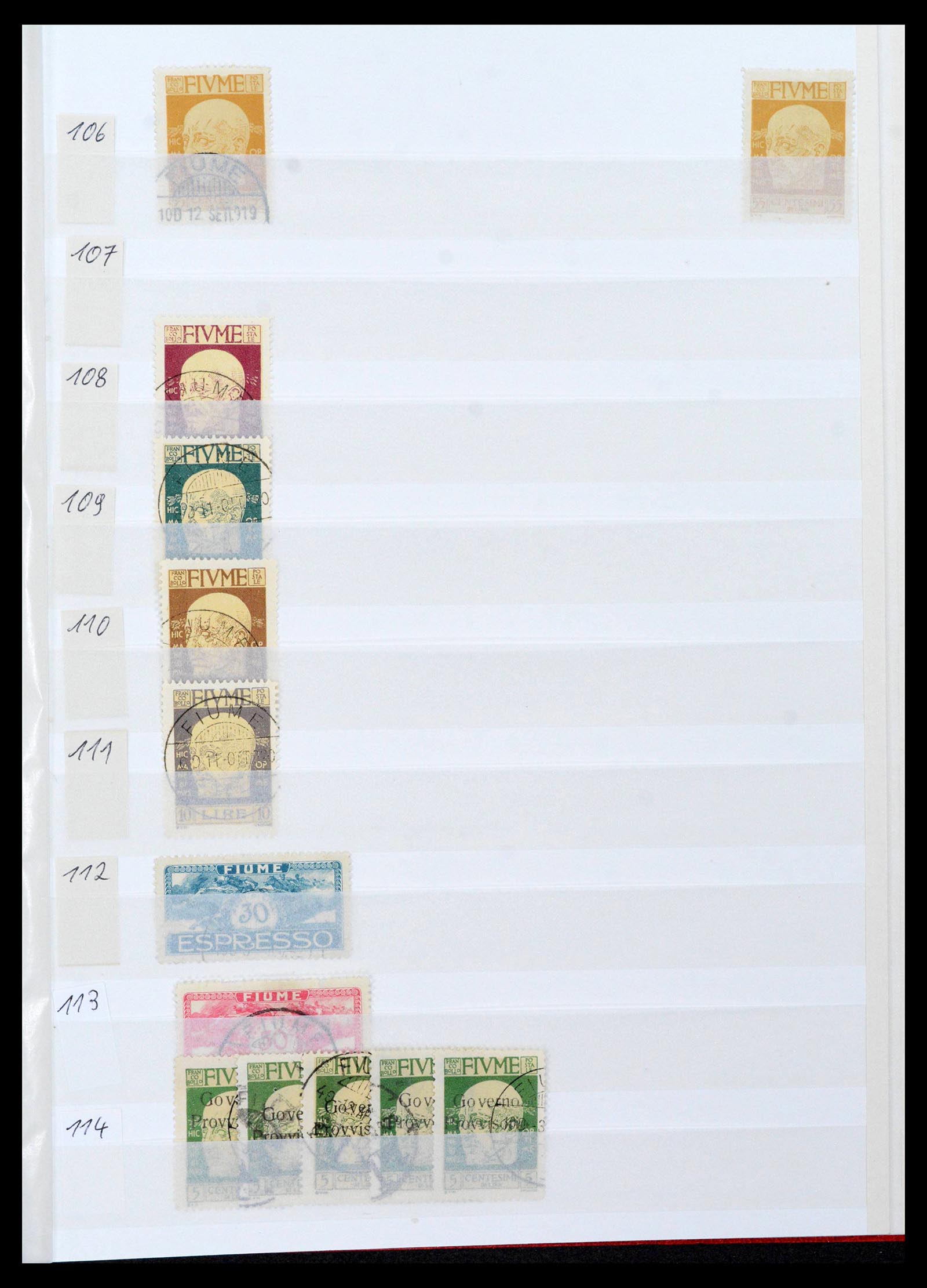 38506 0035 - Postzegelverzameling 38506 Fiume 1920-1924.