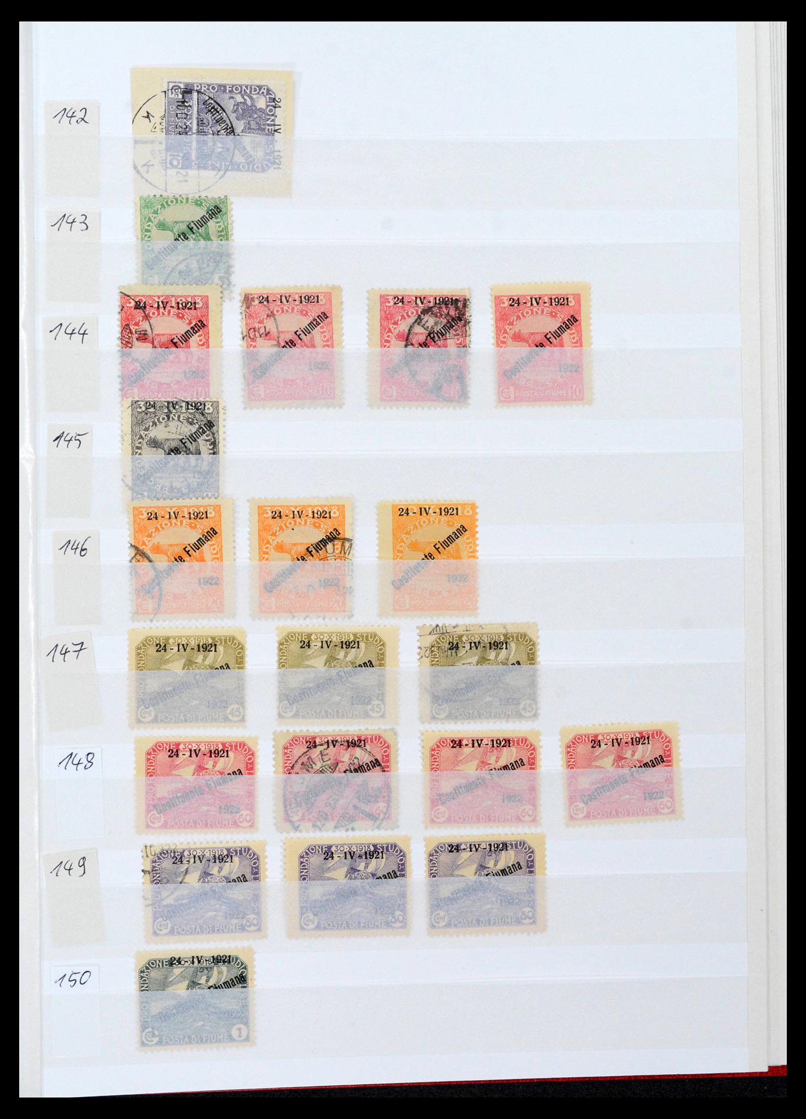 38506 0039 - Postzegelverzameling 38506 Fiume 1920-1924.