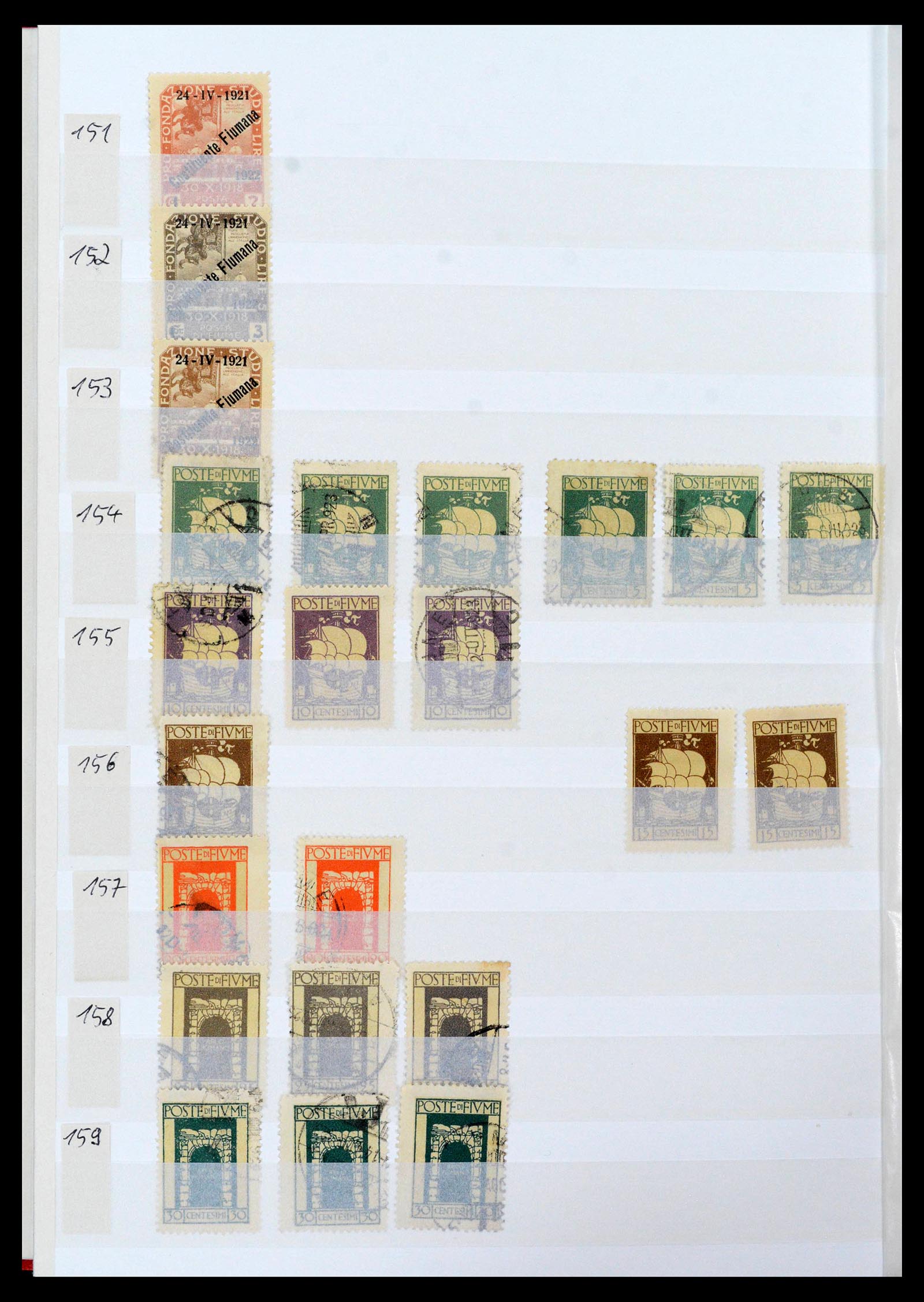 38506 0040 - Postzegelverzameling 38506 Fiume 1920-1924.