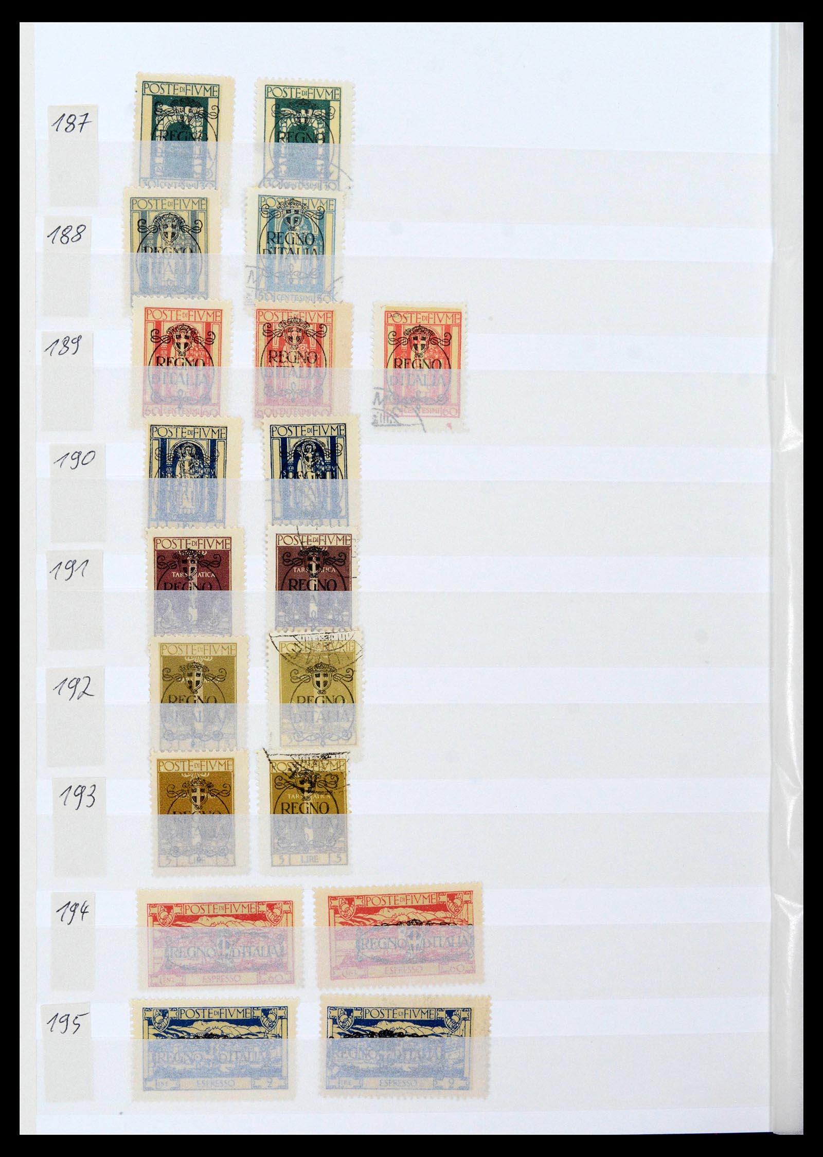 38506 0044 - Postzegelverzameling 38506 Fiume 1920-1924.