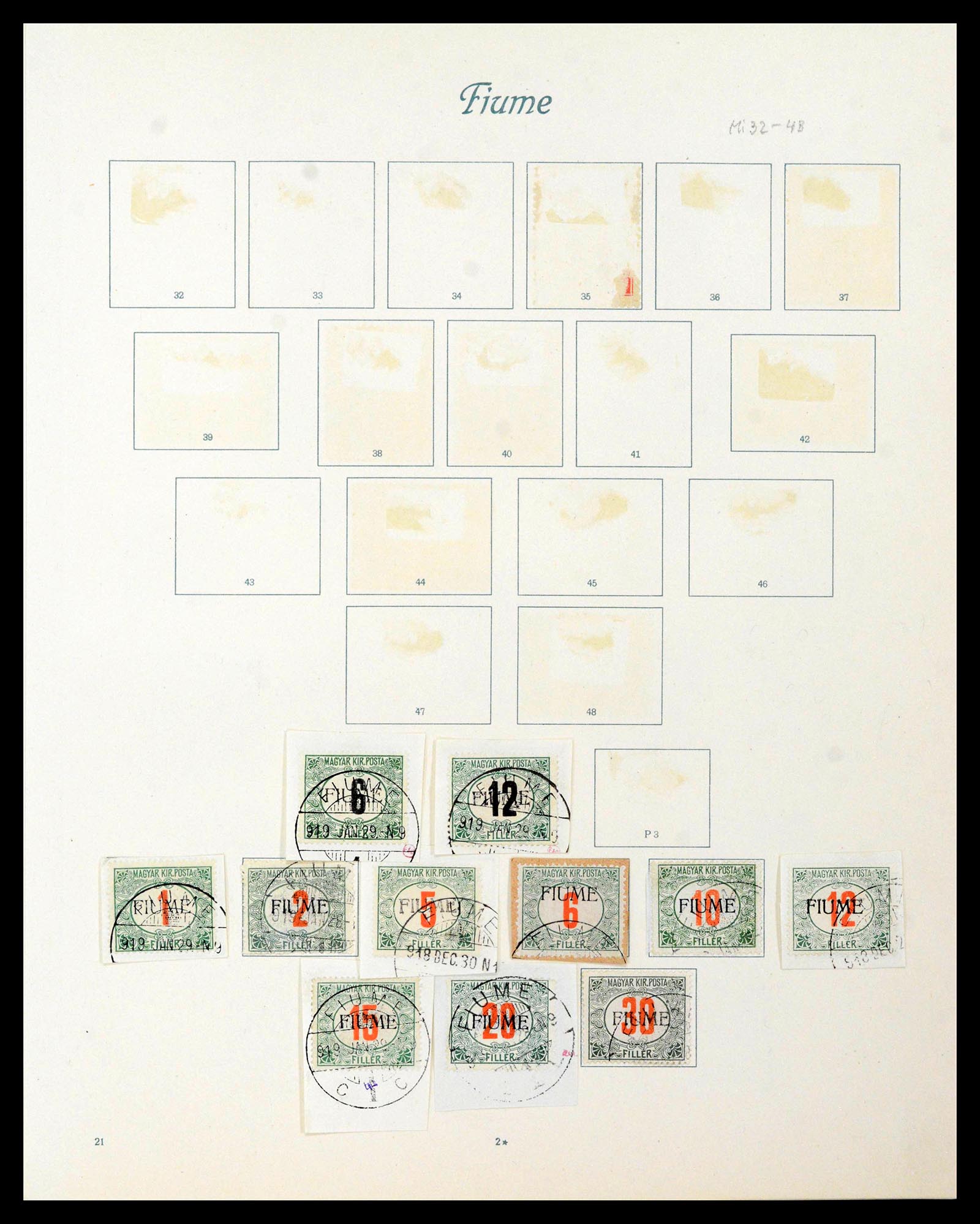 38506 0052 - Postzegelverzameling 38506 Fiume 1920-1924.
