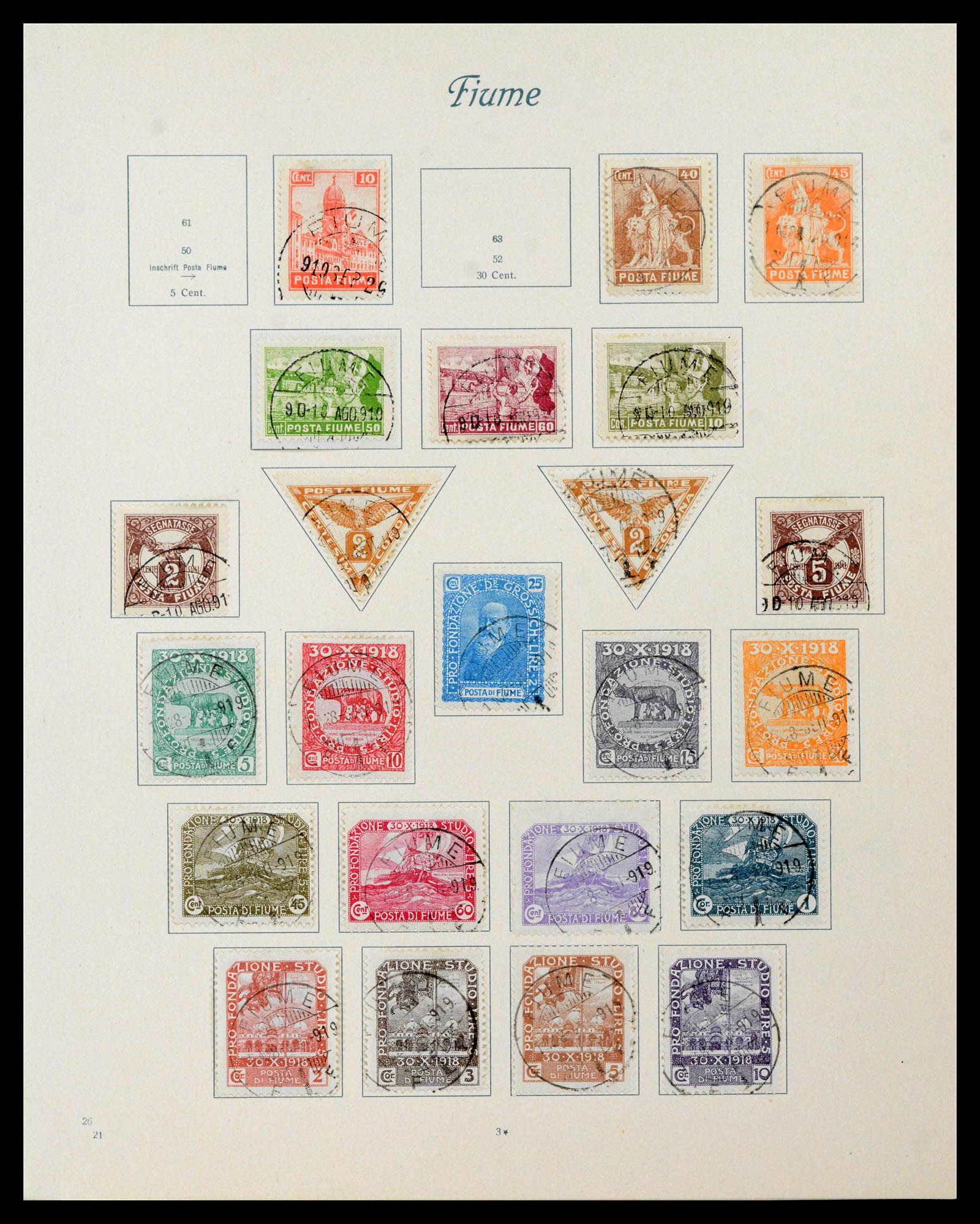 38506 0053 - Postzegelverzameling 38506 Fiume 1920-1924.
