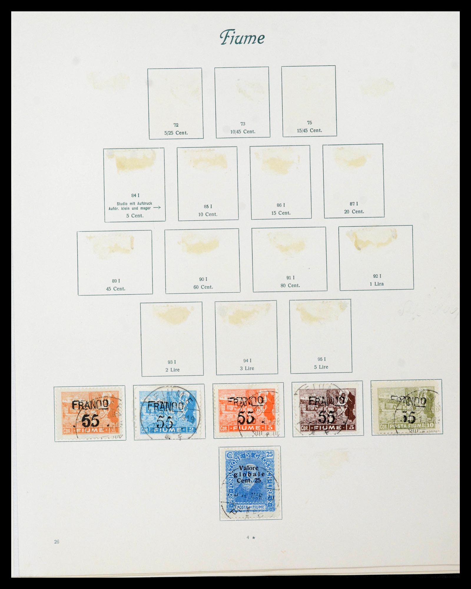 38506 0054 - Postzegelverzameling 38506 Fiume 1920-1924.