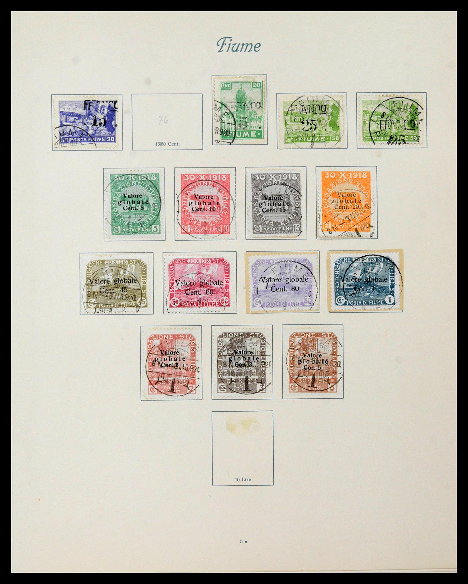 38506 0055 - Postzegelverzameling 38506 Fiume 1920-1924.