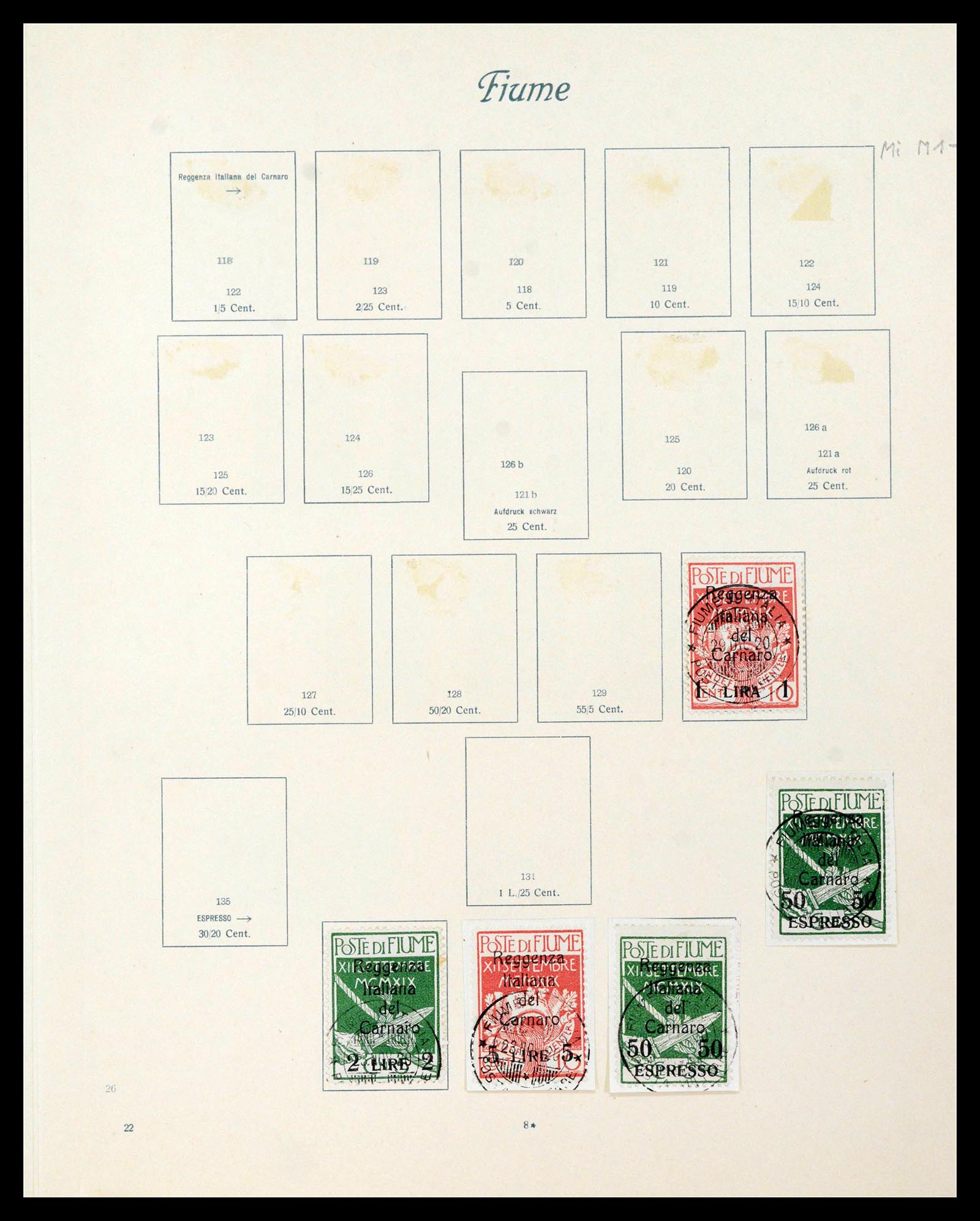38506 0057 - Postzegelverzameling 38506 Fiume 1920-1924.