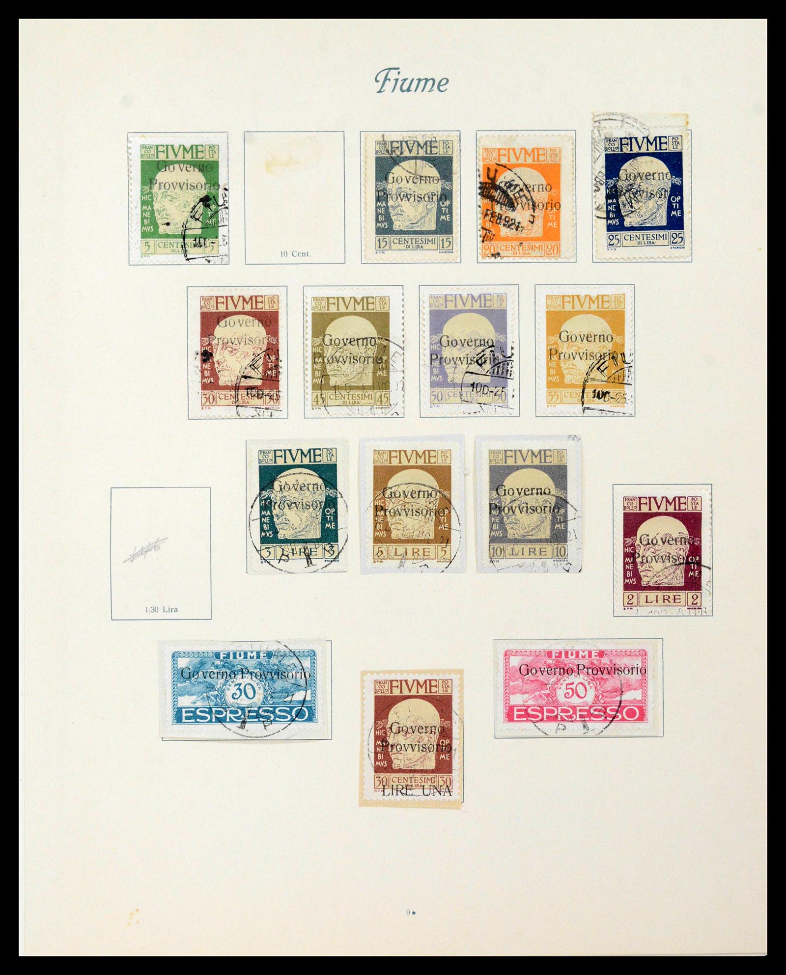 38506 0058 - Postzegelverzameling 38506 Fiume 1920-1924.