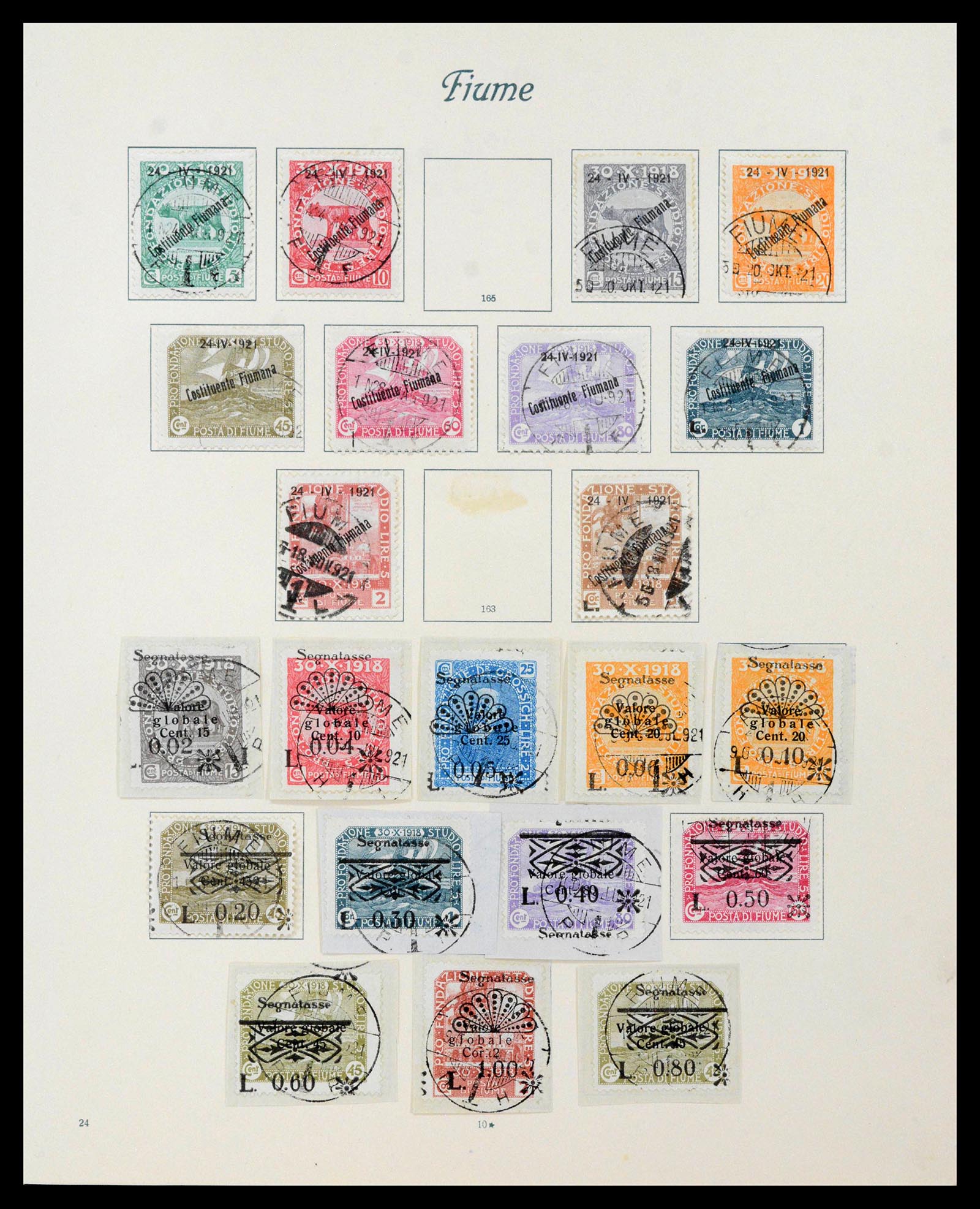 38506 0059 - Postzegelverzameling 38506 Fiume 1920-1924.