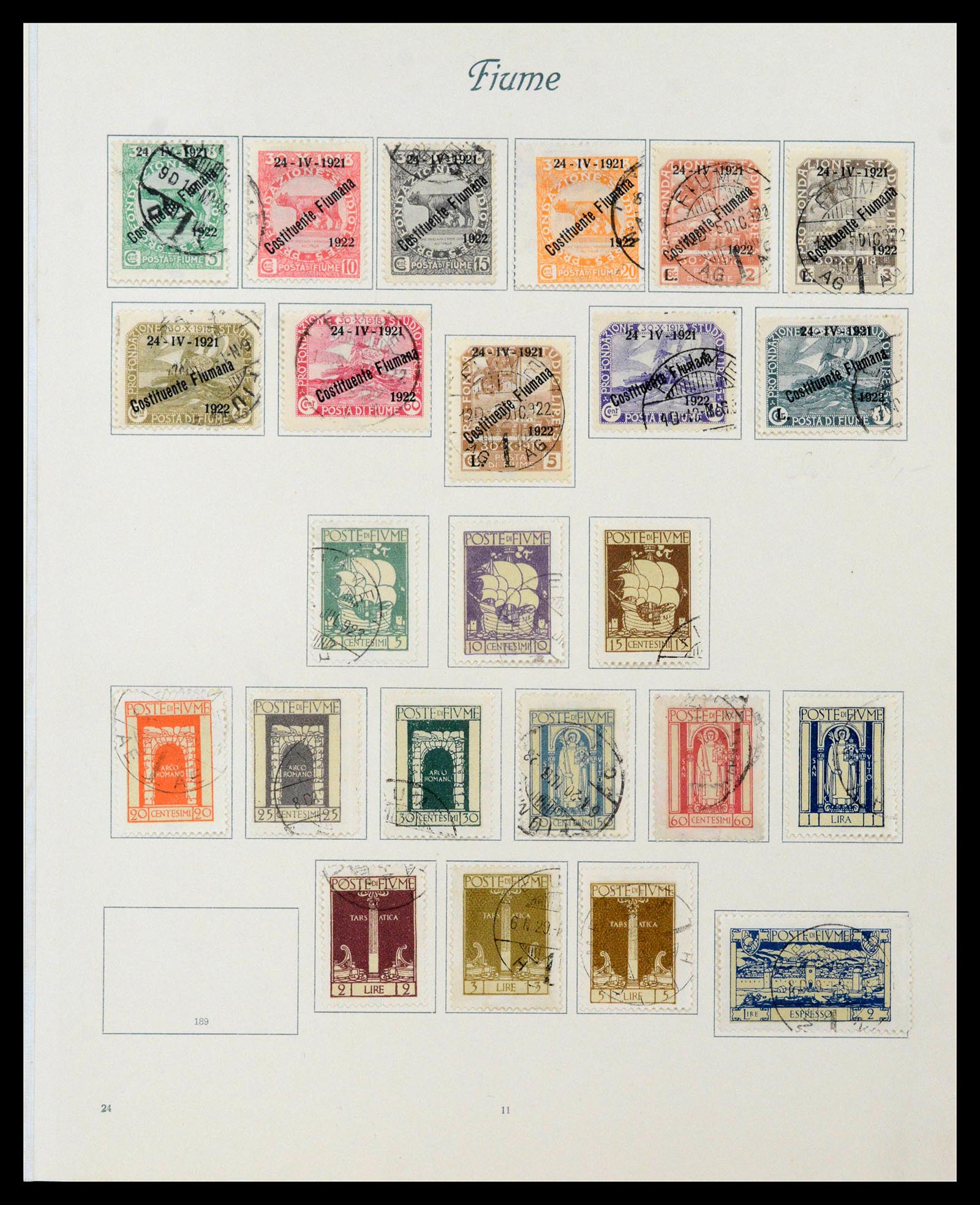 38506 0060 - Postzegelverzameling 38506 Fiume 1920-1924.