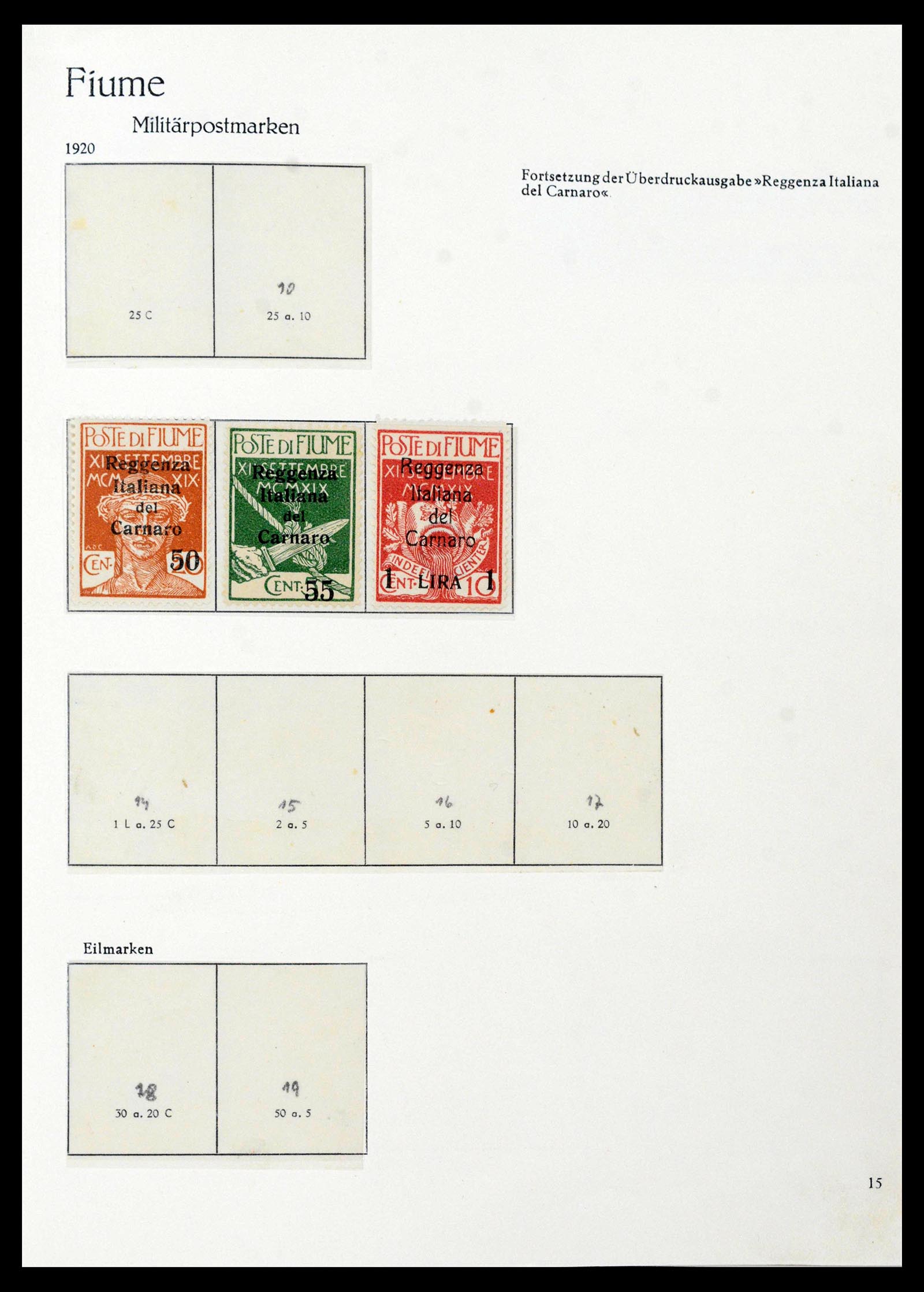 38506 0084 - Postzegelverzameling 38506 Fiume 1920-1924.