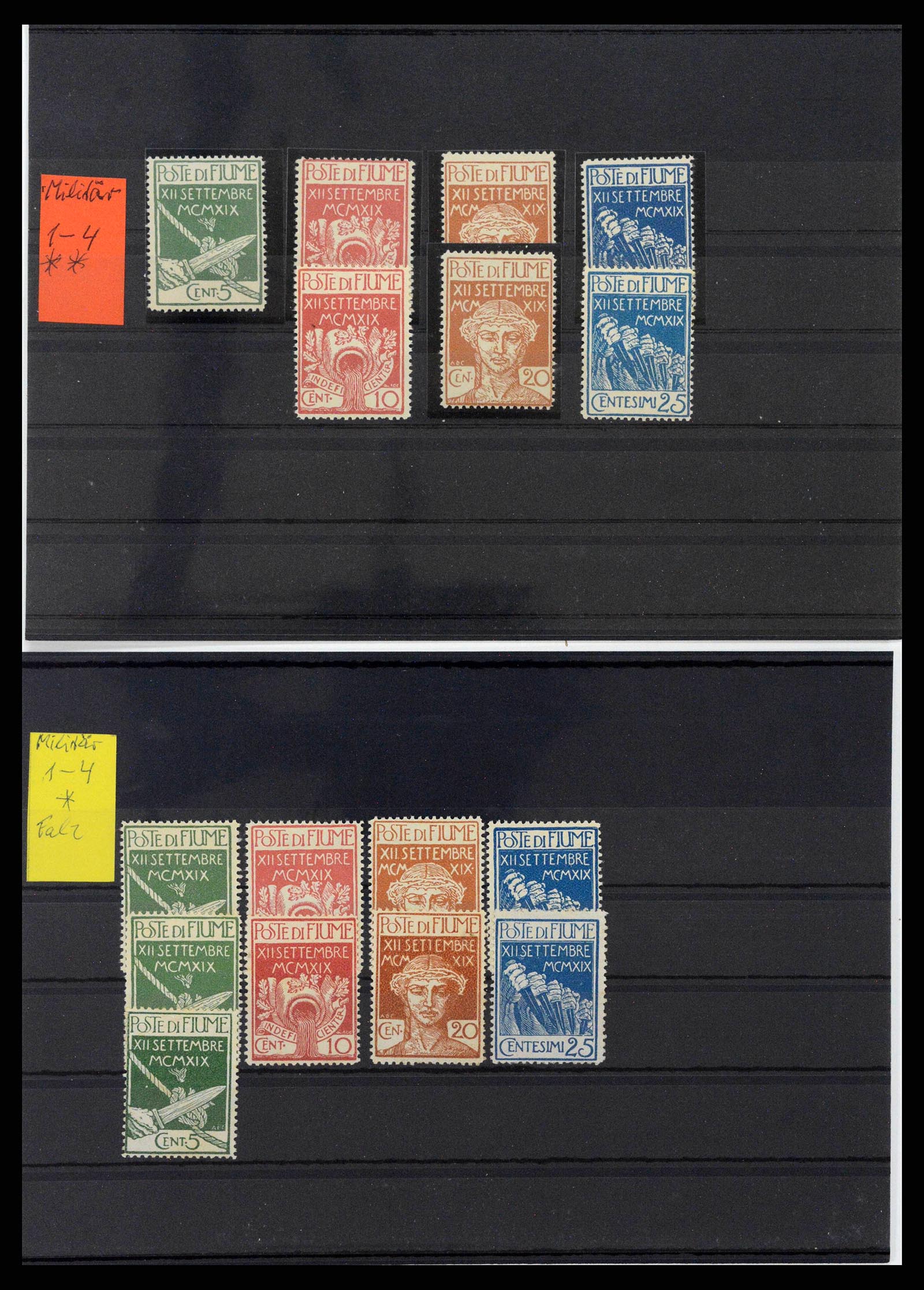 38507 0001 - Postzegelverzameling 38507 Fiume 1920-1924.
