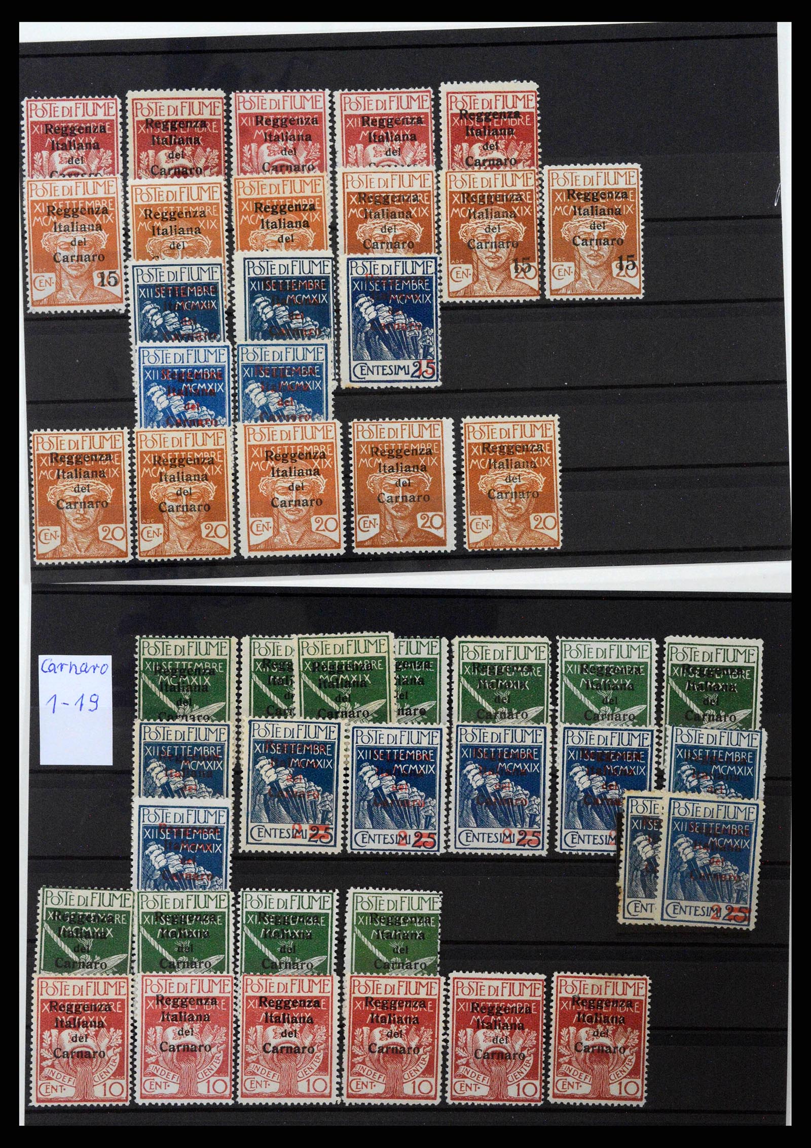 38507 0003 - Postzegelverzameling 38507 Fiume 1920-1924.