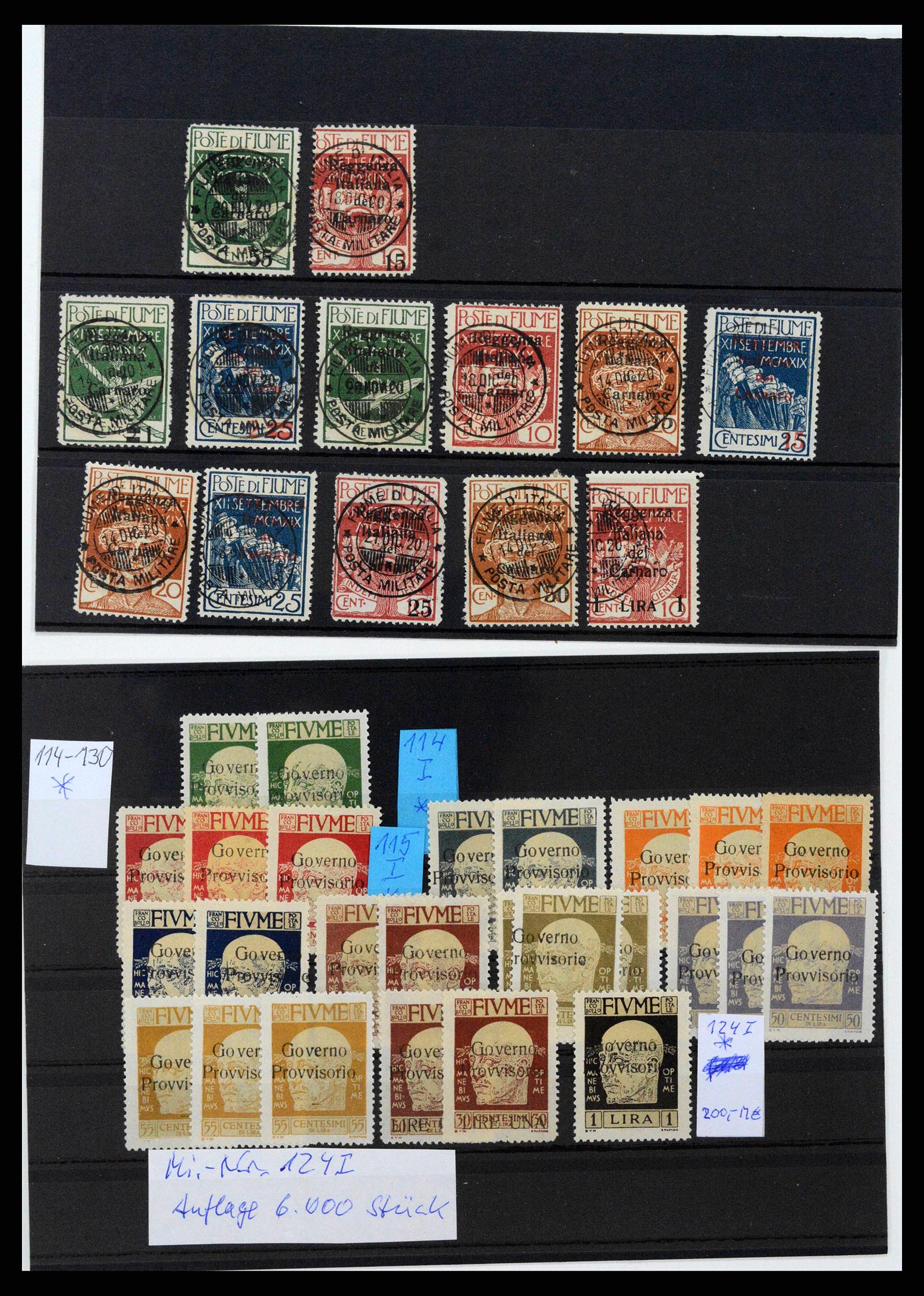 38507 0007 - Postzegelverzameling 38507 Fiume 1920-1924.