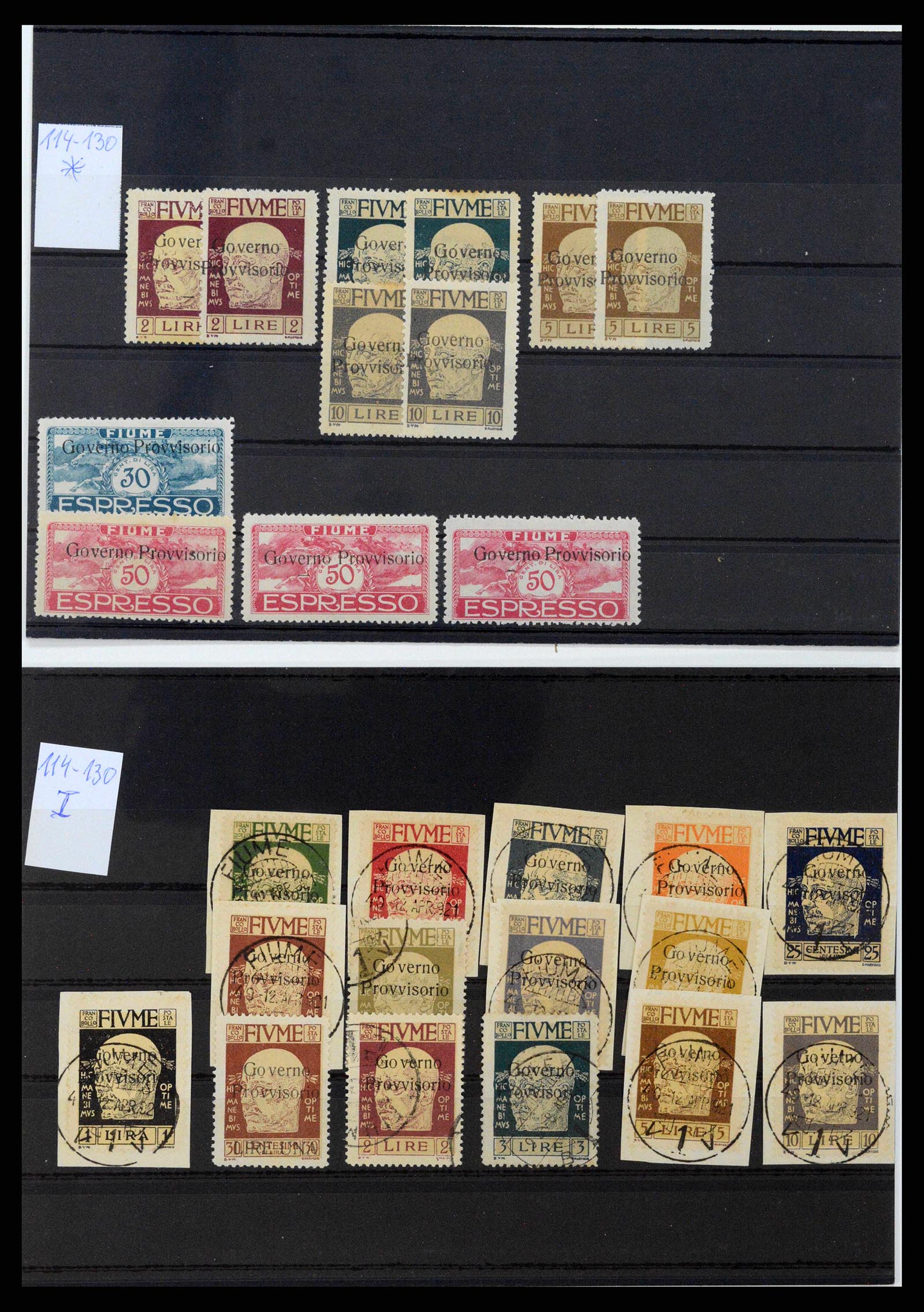 38507 0008 - Postzegelverzameling 38507 Fiume 1920-1924.