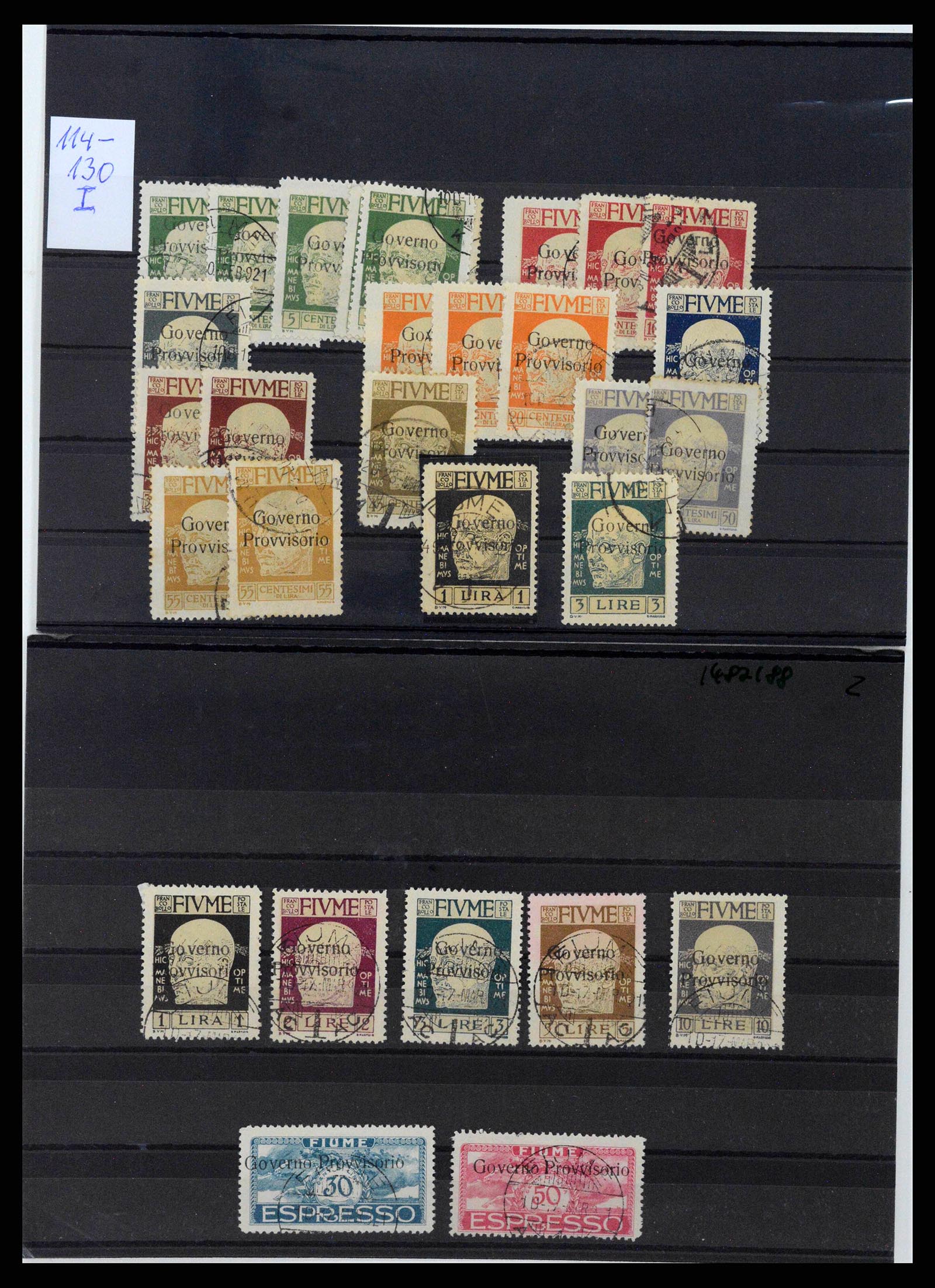 38507 0009 - Postzegelverzameling 38507 Fiume 1920-1924.