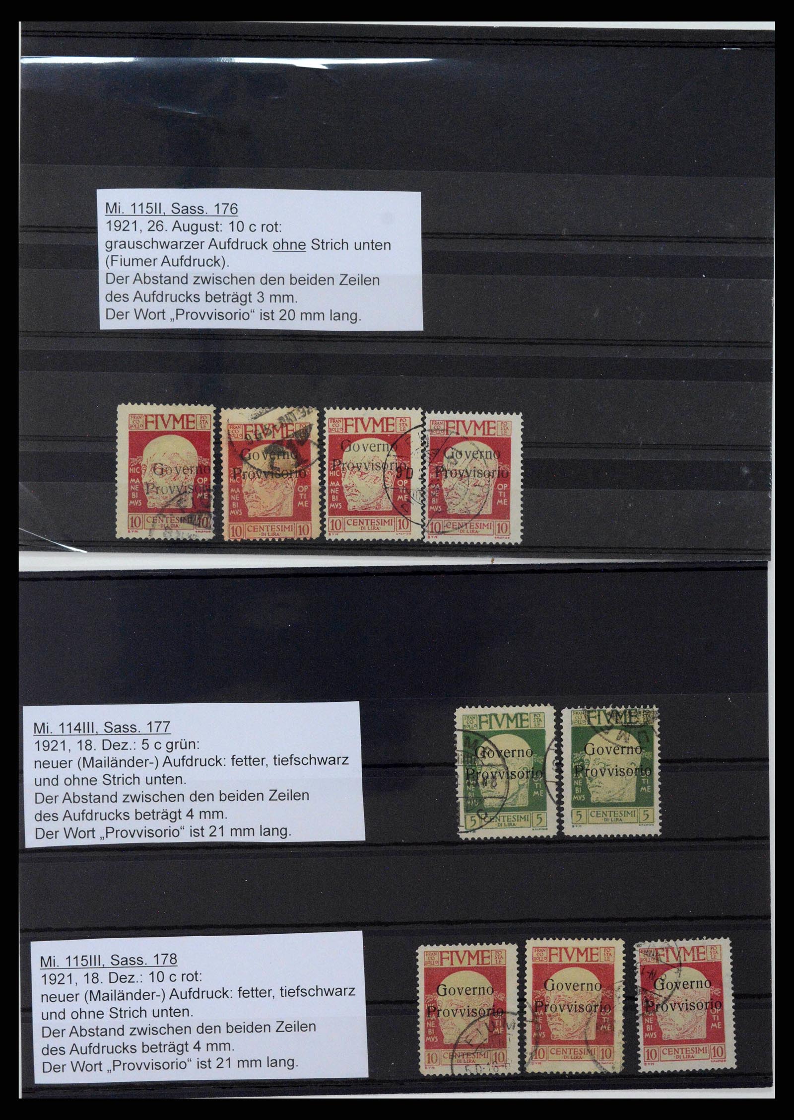 38507 0010 - Postzegelverzameling 38507 Fiume 1920-1924.