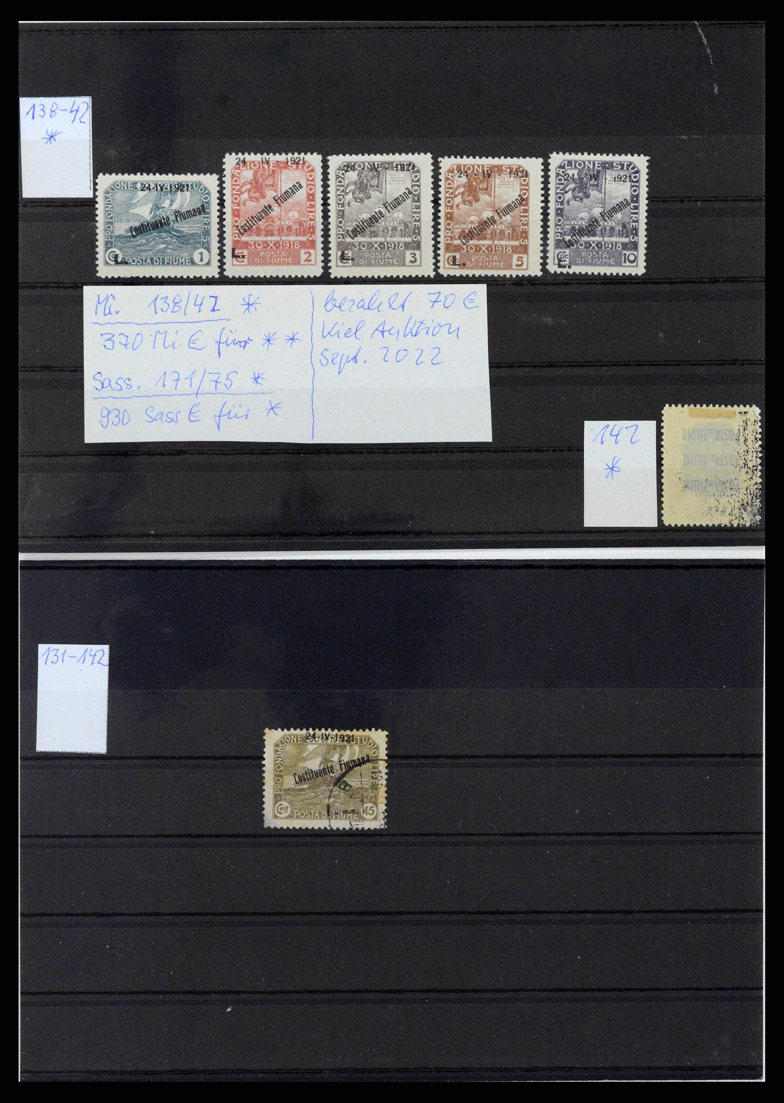 38507 0011 - Postzegelverzameling 38507 Fiume 1920-1924.